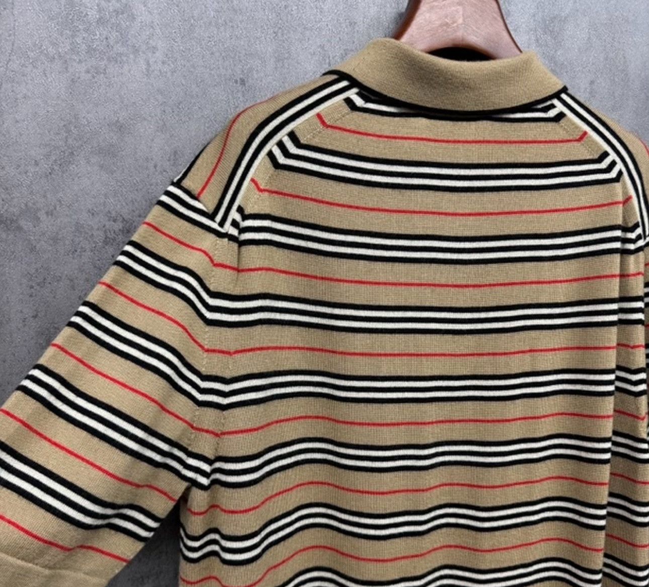 Burberry Burberry Stripe Merino Wool Knit Polo M Size US M / EU 48-50 / 2 - 5 Thumbnail