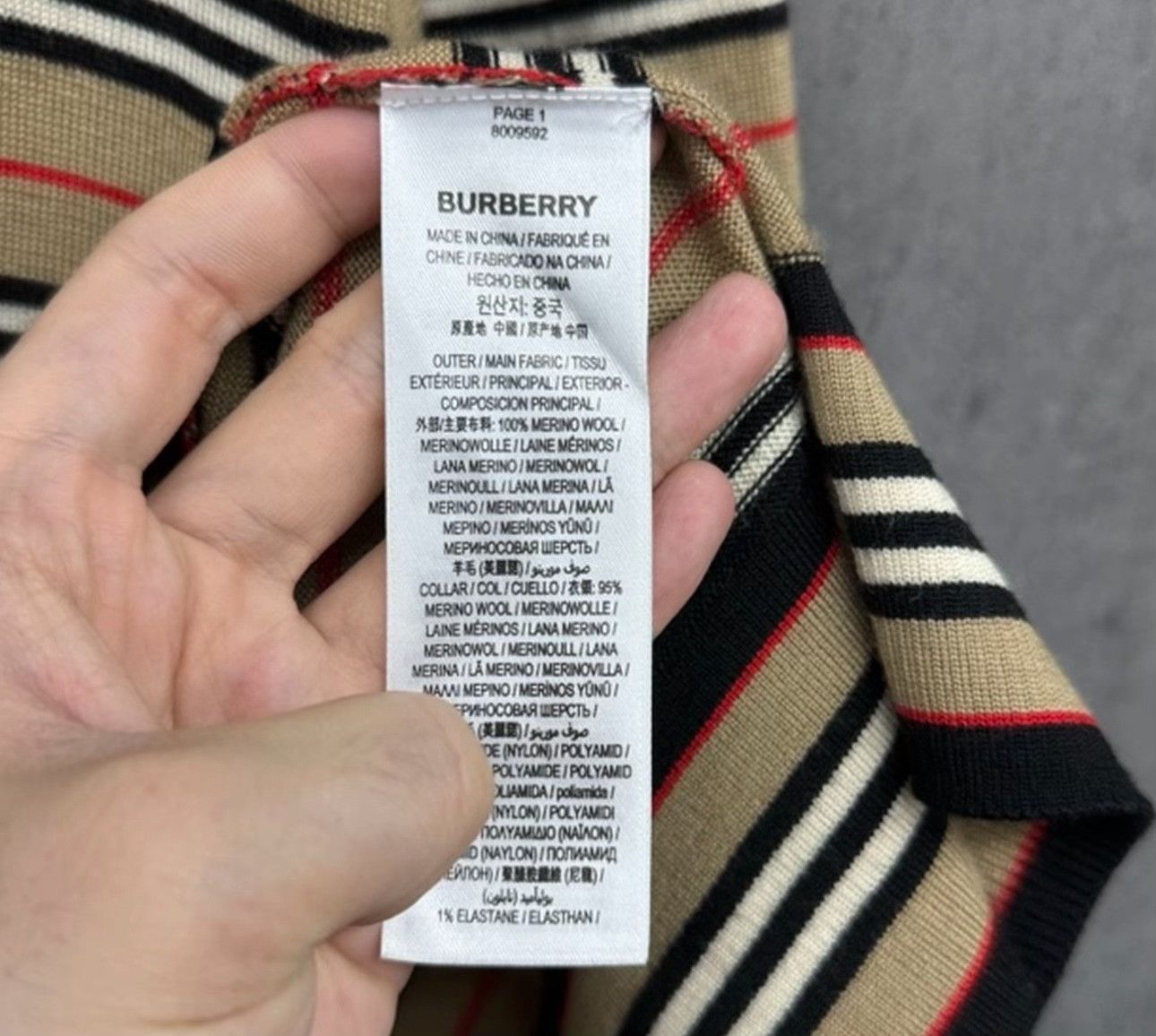 Burberry Burberry Stripe Merino Wool Knit Polo M Size US M / EU 48-50 / 2 - 4 Thumbnail