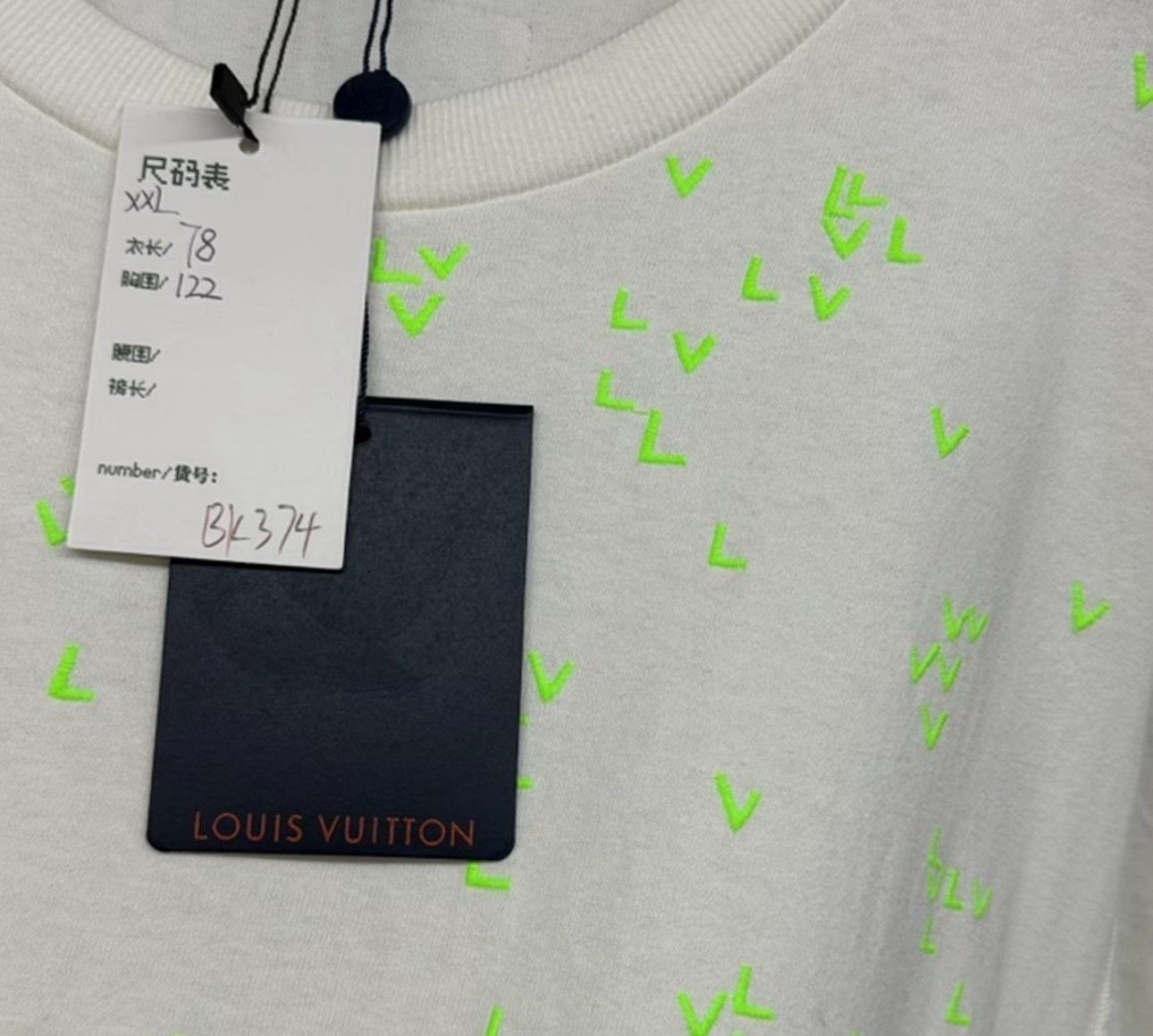 Louis Vuitton Louis Vuitton Neon Logo Embroidery T-Shirt XXL Size US XXL / EU 58 / 5 - 6 Thumbnail