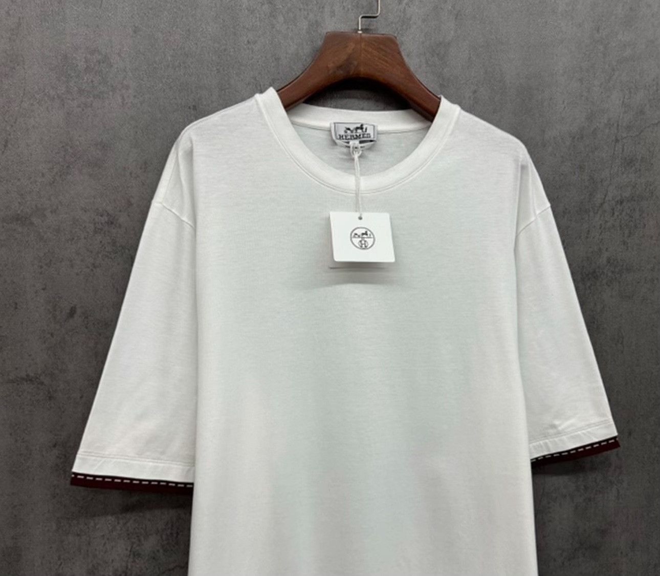 Hermes Hermes Contrast Hem Short Sleeve T-Shirt XL Size US XL / EU 56 / 4 - 4 Thumbnail