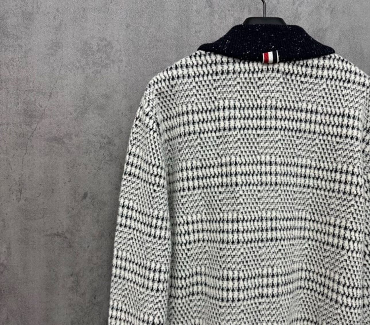 Thom Browne Thom Browne Patterned Knit Zip Jacket Size 1 Size US S / EU 44-46 / 1 - 4 Thumbnail