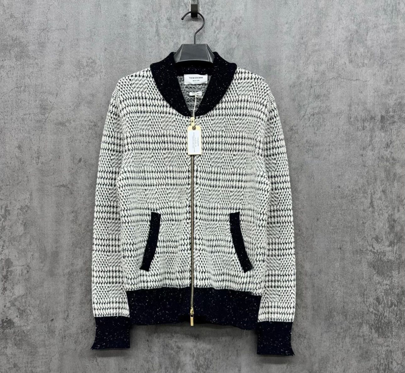 Thom Browne Thom Browne Patterned Knit Zip Jacket Size 1 Size US S / EU 44-46 / 1 - 2 Thumbnail
