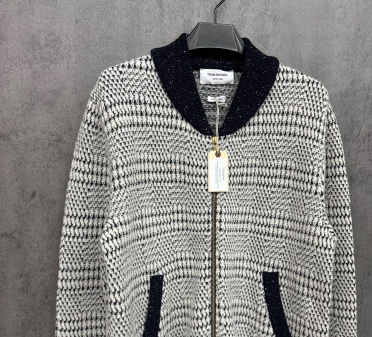 Thom Browne Thom Browne Patterned Knit Zip Jacket Size 1 Size US S / EU 44-46 / 1 - 3 Thumbnail