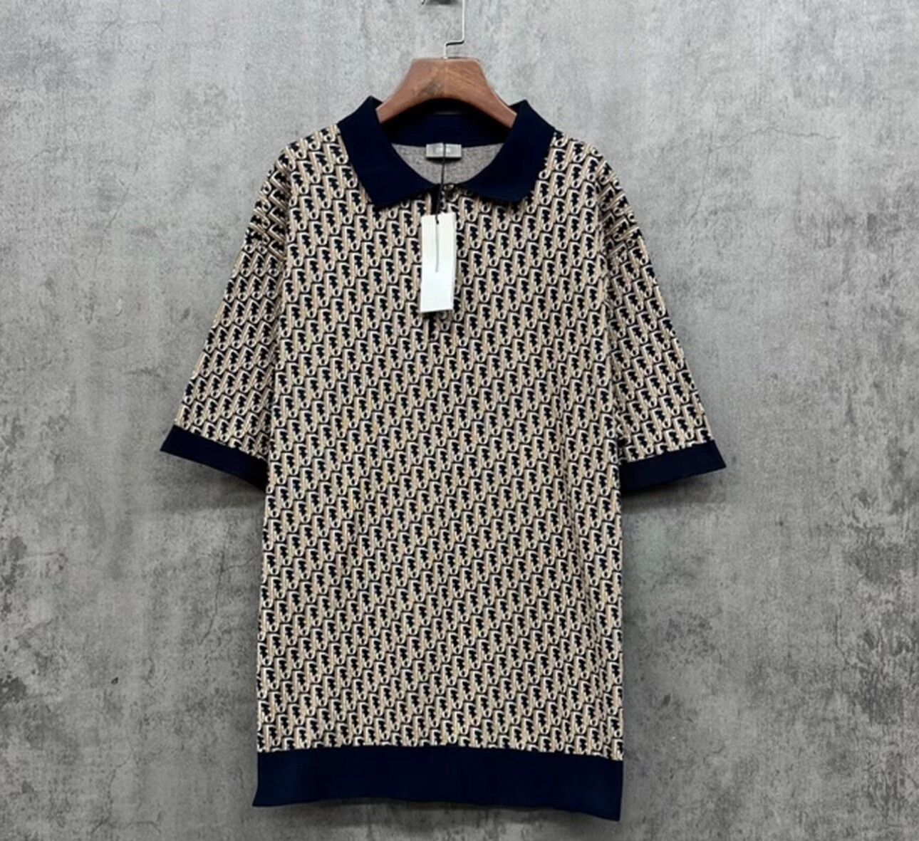 Dior Dior Oblique Monogram Knit Polo Shirt XL Size US XL / EU 56 / 4 - 2 Thumbnail