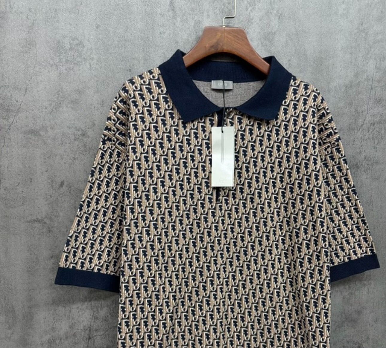Dior Dior Oblique Monogram Knit Polo Shirt XL Size US XL / EU 56 / 4 - 5 Thumbnail