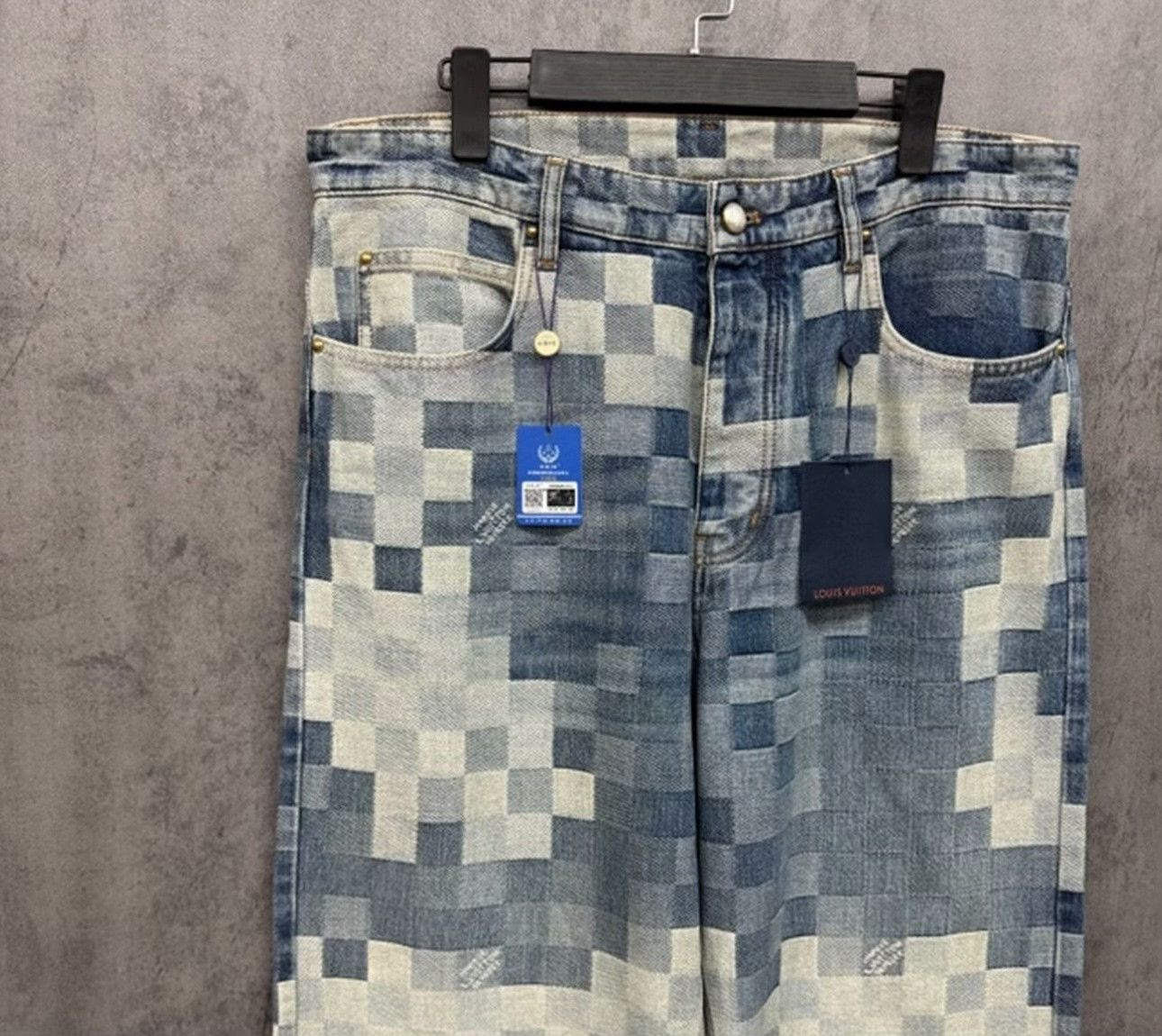 Louis Vuitton Louis Vuitton Damier Checkerboard Denim Jeans 34 Size US 34 / EU 50 - 3 Thumbnail
