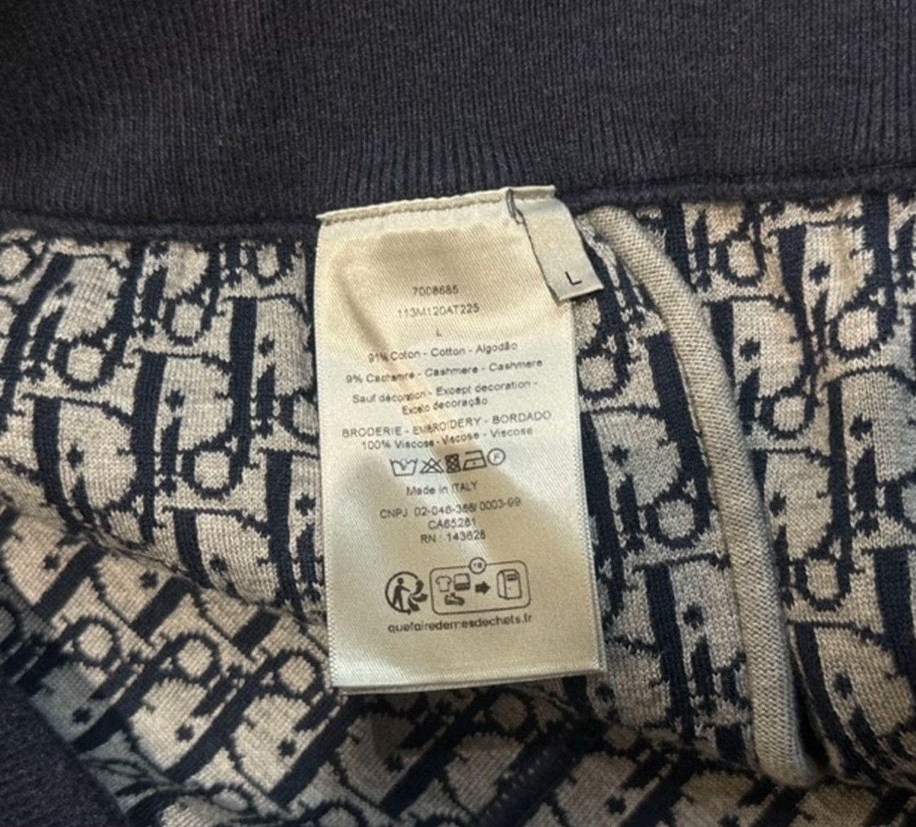 Dior Dior Oblique Logo Cotton Cashmere Sweatpants L Size US 34 / EU 50 - 5 Thumbnail