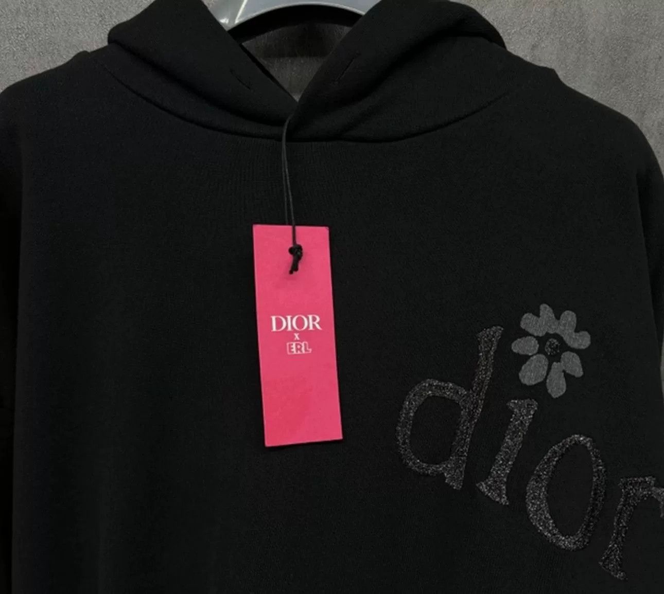 Dior Dior x ERL Glitter Logo Hoodie Size M Size US M / EU 48-50 / 2 - 3 Thumbnail