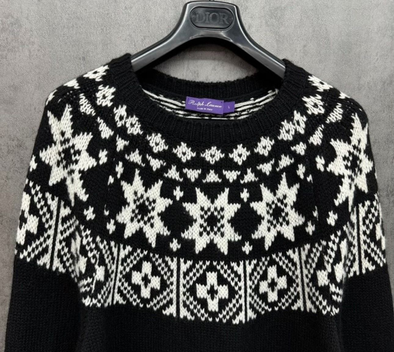 Ralph Lauren Purple Label Ralph Lauren Purple Label Fair Isle Cashmere Sweater L Size US L / EU 52-54 / 3 - 3 Thumbnail