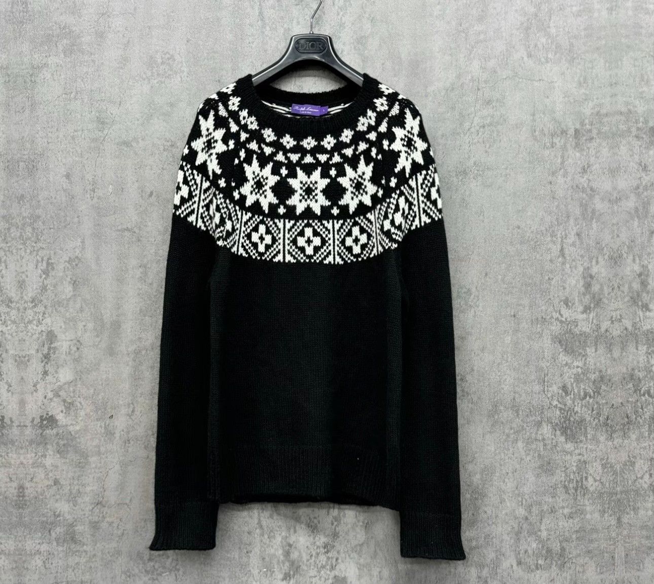 Ralph Lauren Purple Label Ralph Lauren Purple Label Fair Isle Cashmere Sweater L Size US L / EU 52-54 / 3 - 2 Thumbnail