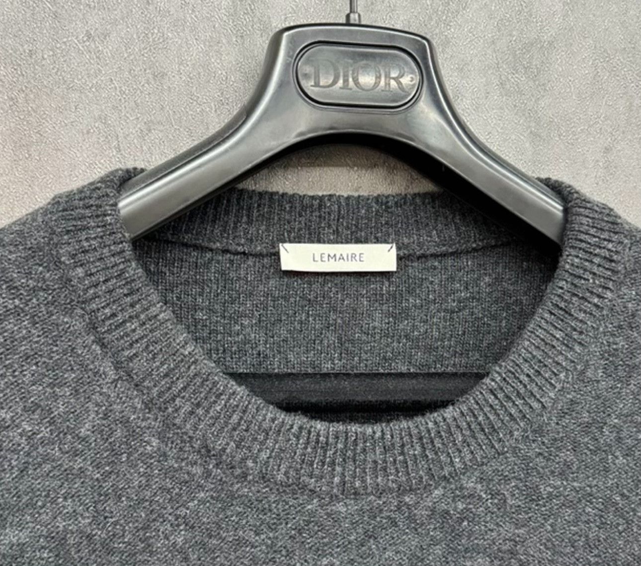 Lemaire Lemaire Dark Gray Wool Crewneck Sweater M Size US M / EU 48-50 / 2 - 3 Thumbnail