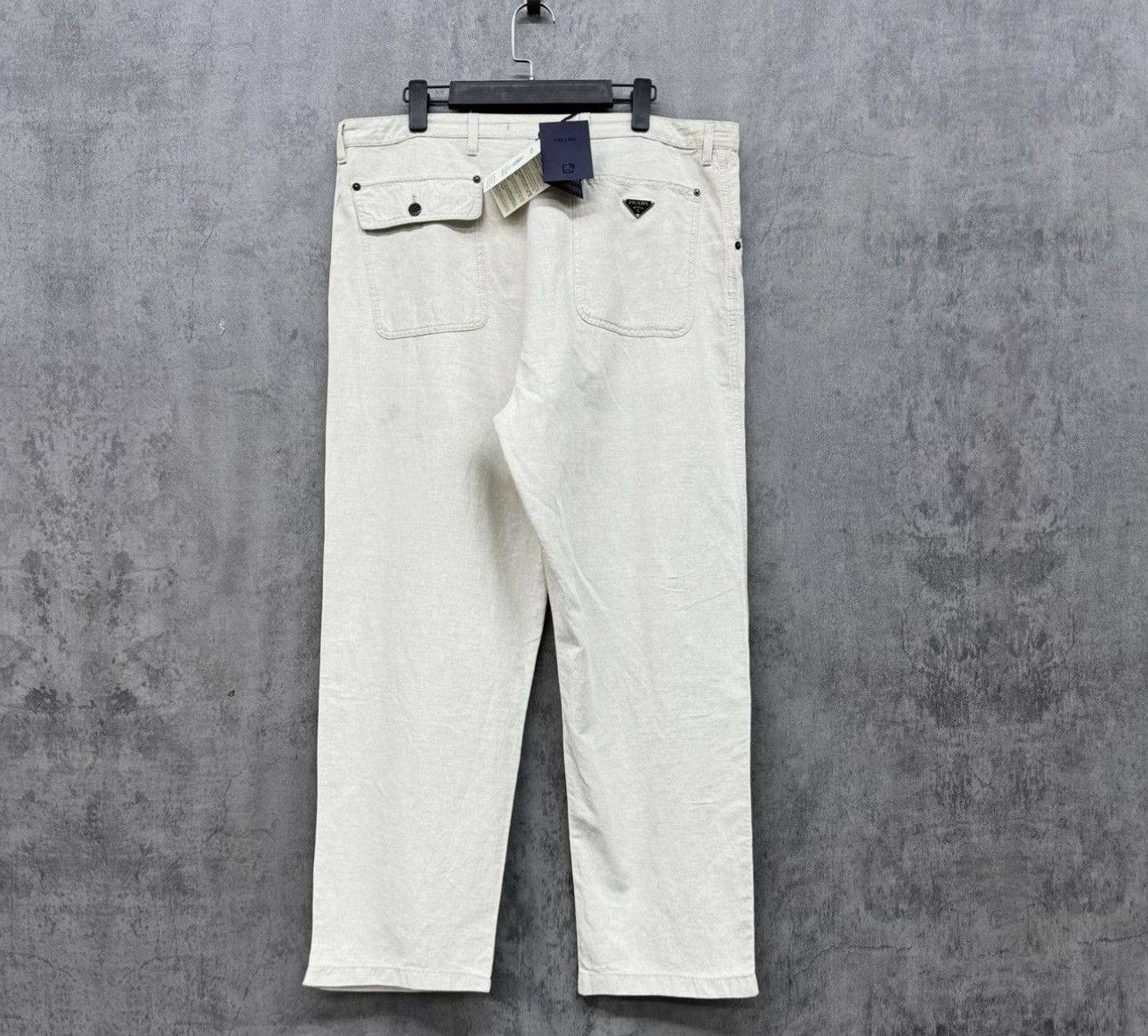 Prada Prada Linen Blend Triangle Logo Casual Pants XXL Size US 38 / EU 54 - 2 Thumbnail