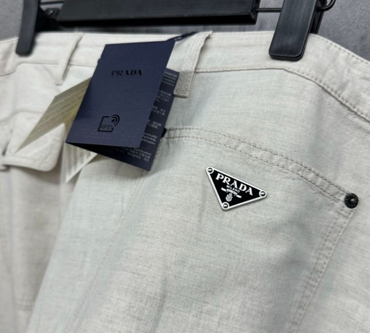 Prada Prada Linen Blend Triangle Logo Casual Pants XXL Size US 38 / EU 54 - 4 Thumbnail