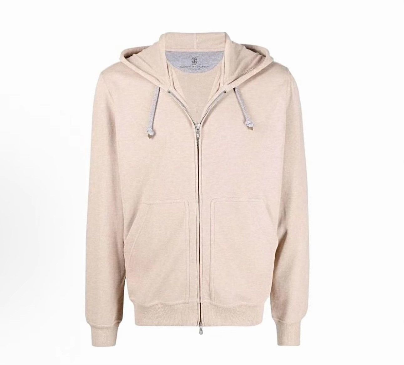 Brunello Cucinelli Brunello Cucinelli Beige Zip-Up Hoodie M Size US M / EU 48-50 / 2 - 5 Thumbnail