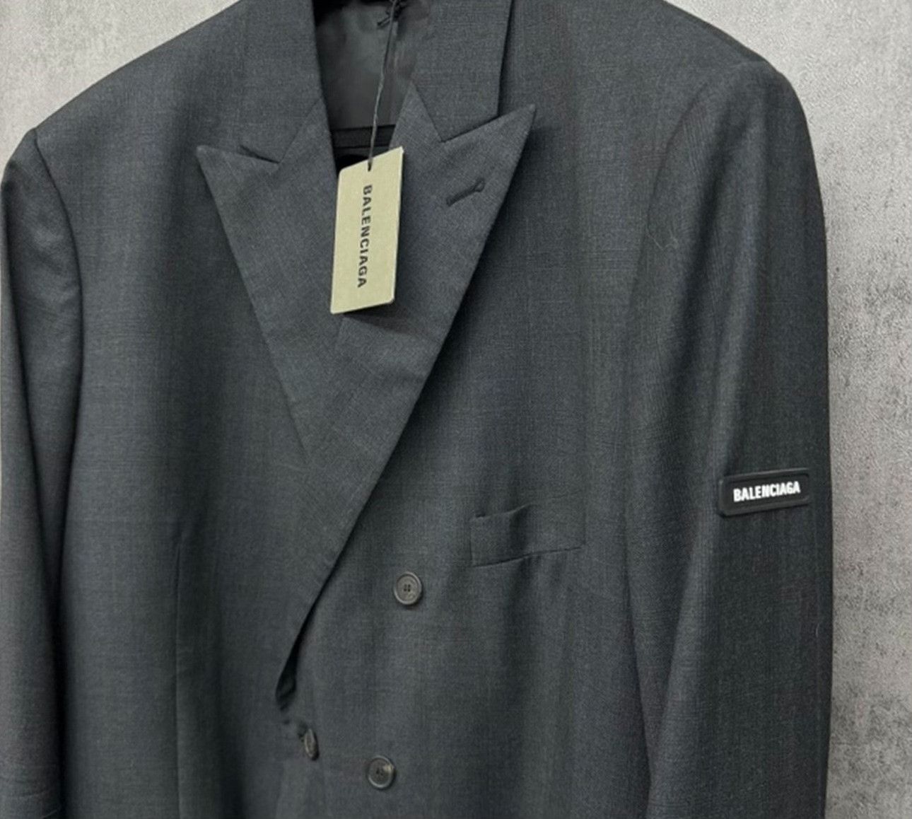 Balenciaga Balenciaga Double Breasted Logo Patch Blazer 36R Size 36R - 3 Thumbnail