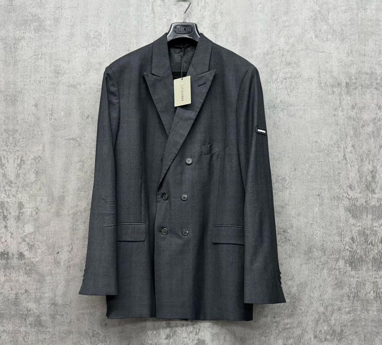 Balenciaga Balenciaga Double Breasted Logo Patch Blazer 36R Size 36R - 2 Thumbnail
