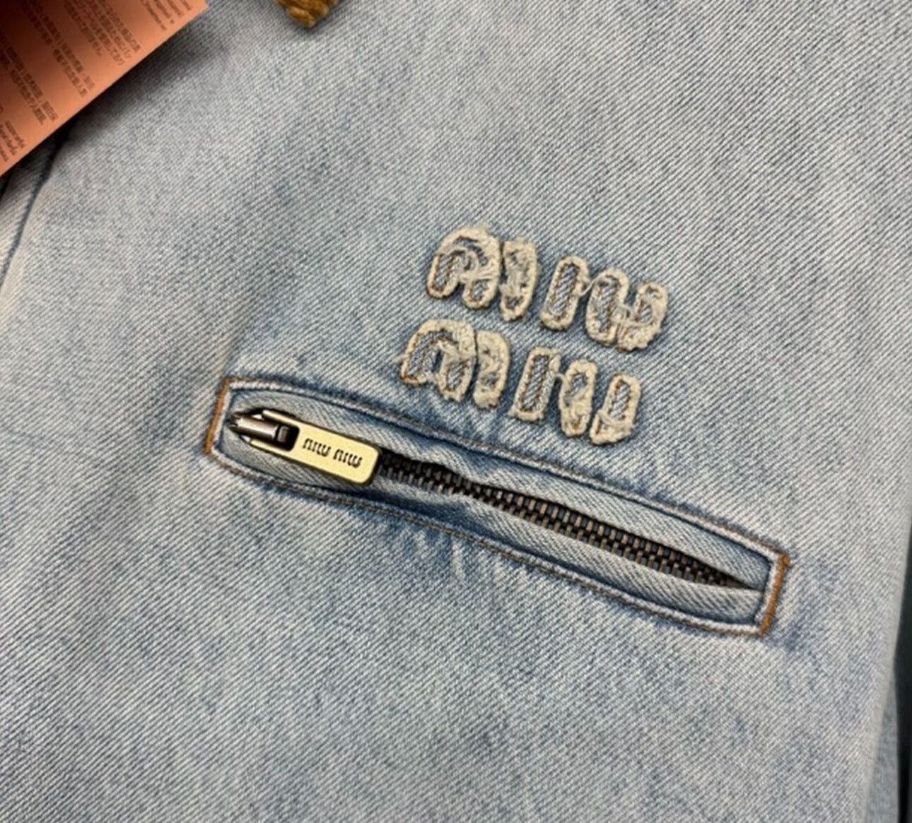 Miu Miu Miu Miu Corduroy Collar Denim Jacket IT 40 Size S / US 4 / IT 40 - 3 Thumbnail