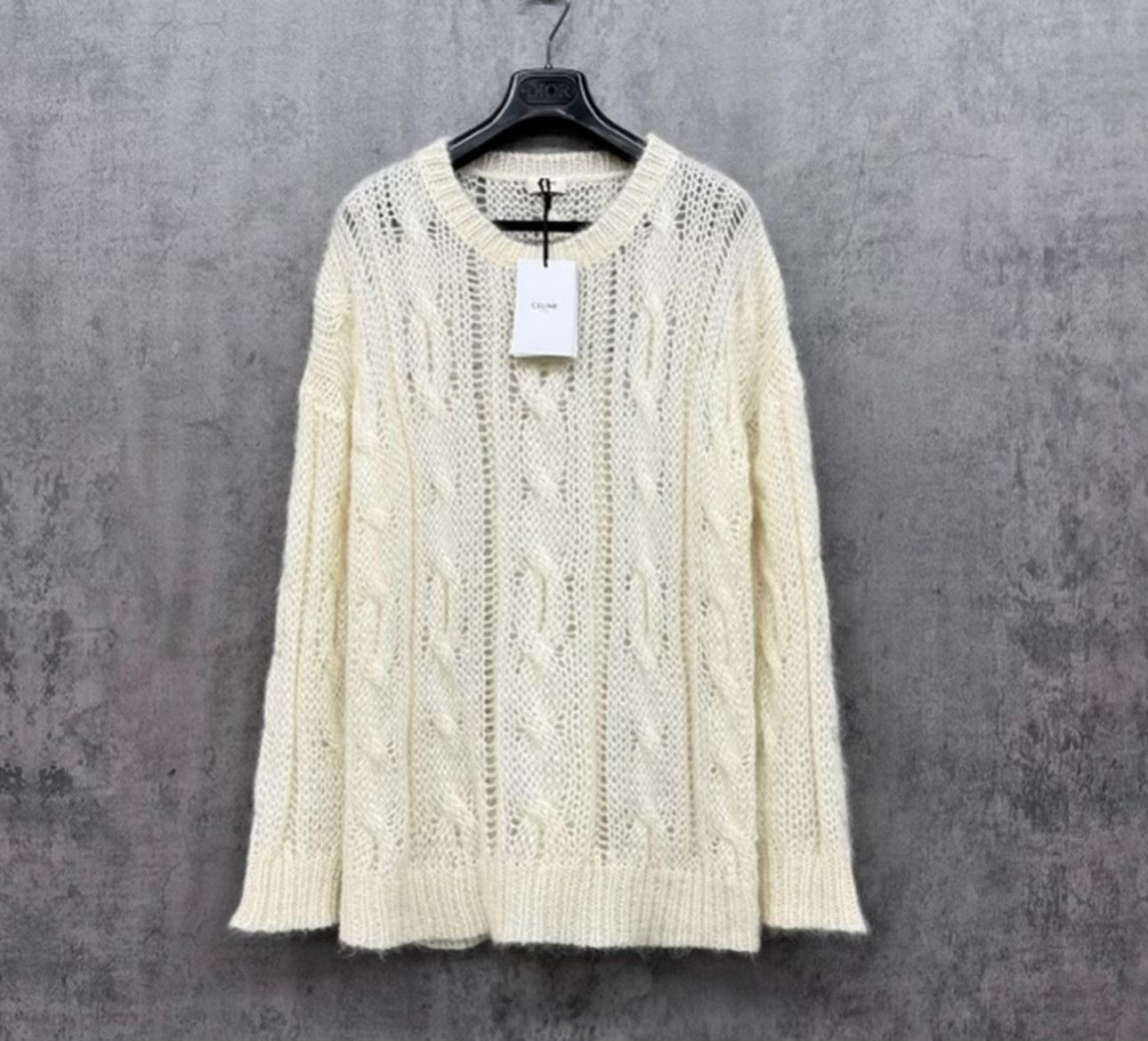 Celine CELINE Mohair Cable Knit Sweater XS Size XS / US 0-2 / IT 36-38 - 2 Thumbnail