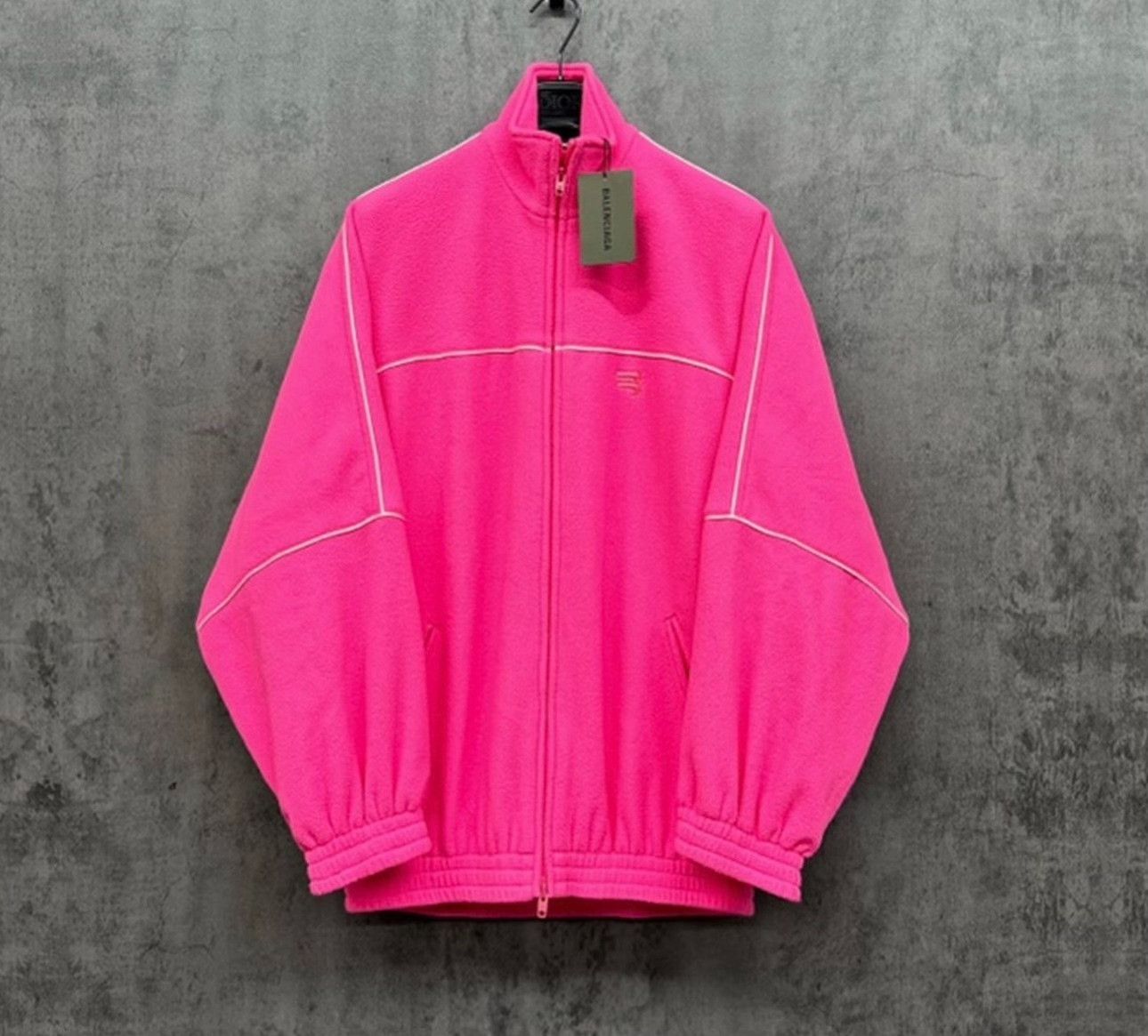 Balenciaga Balenciaga Pink Piping Fleece Zip Jacket Size 36 Size XS / US 0-2 / IT 36-38 - 2 Thumbnail