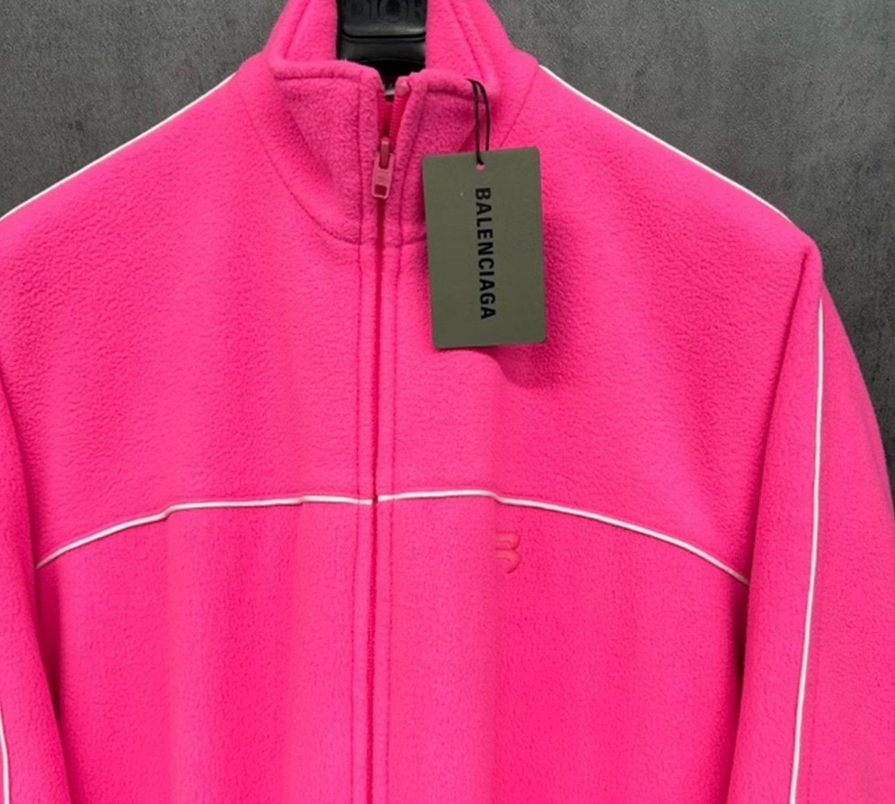 Balenciaga Balenciaga Pink Piping Fleece Zip Jacket Size 36 Size XS / US 0-2 / IT 36-38 - 3 Thumbnail