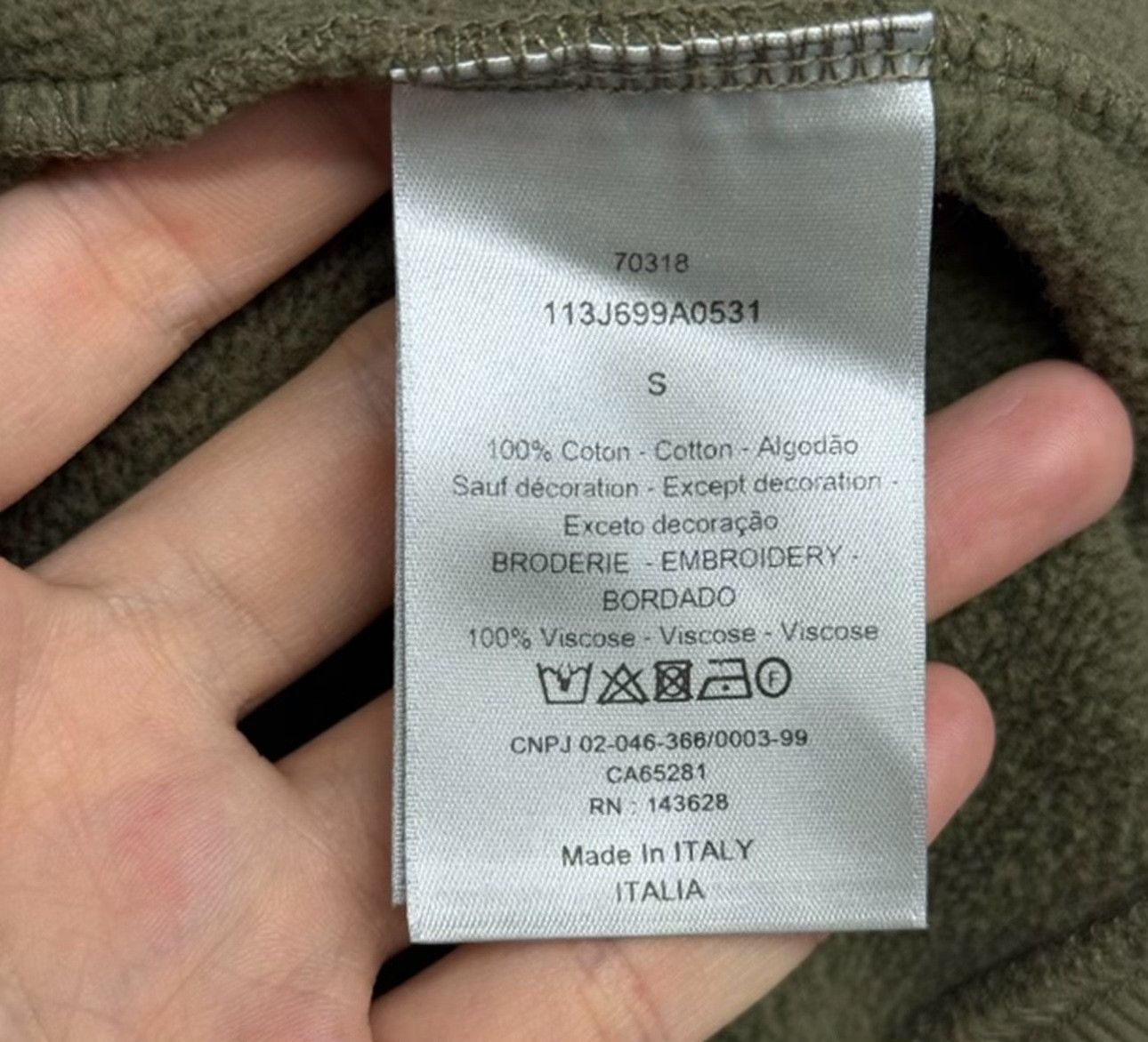 Dior Dior CD Logo Embroidered Sweatshirt Size S Size US S / EU 44-46 / 1 - 5 Thumbnail