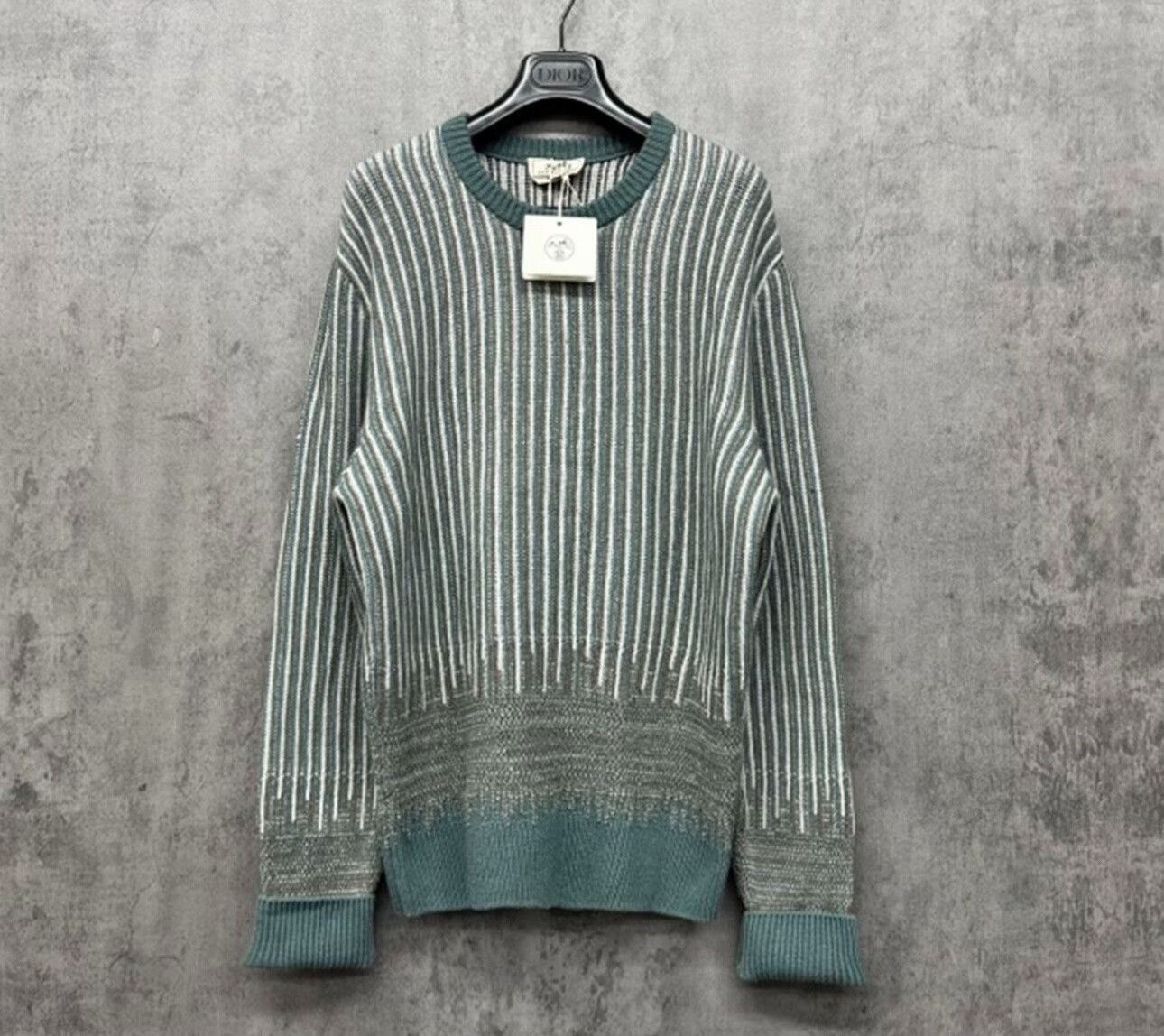 Hermes Hermes Striped Ribbed Knit Sweater M Size US M / EU 48-50 / 2 - 2 Thumbnail