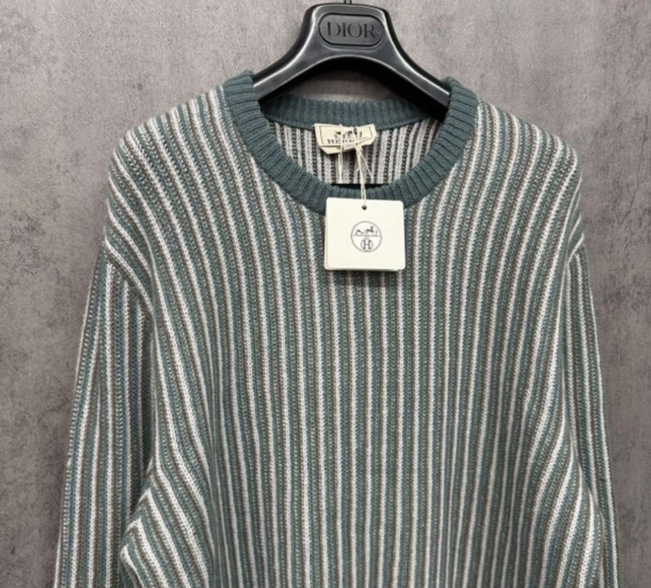 Hermes Hermes Striped Ribbed Knit Sweater M Size US M / EU 48-50 / 2 - 4 Thumbnail