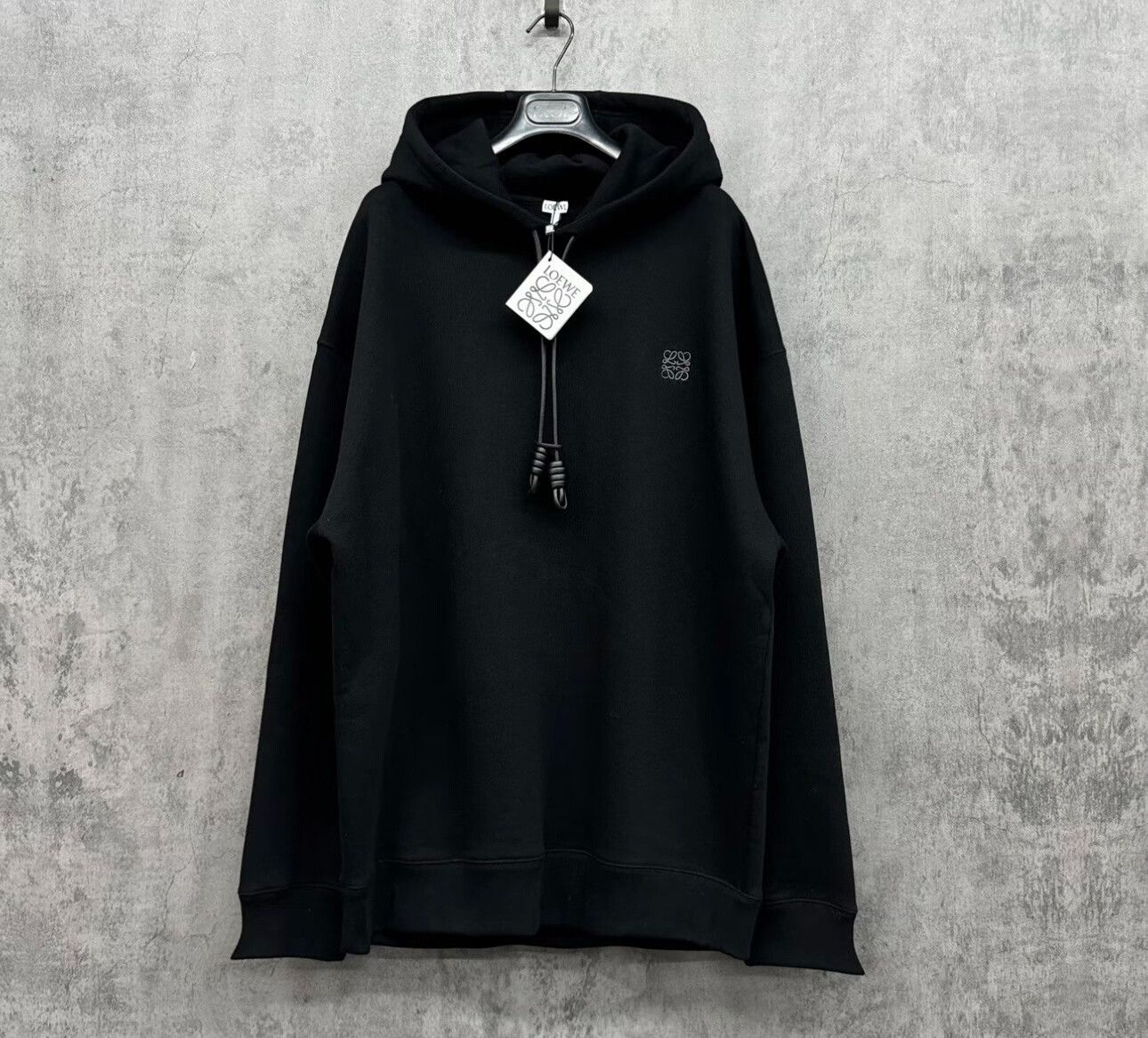 Loewe Loewe Embroidered Logo Leather String Hoodie XL Size US XL / EU 56 / 4 - 2 Thumbnail