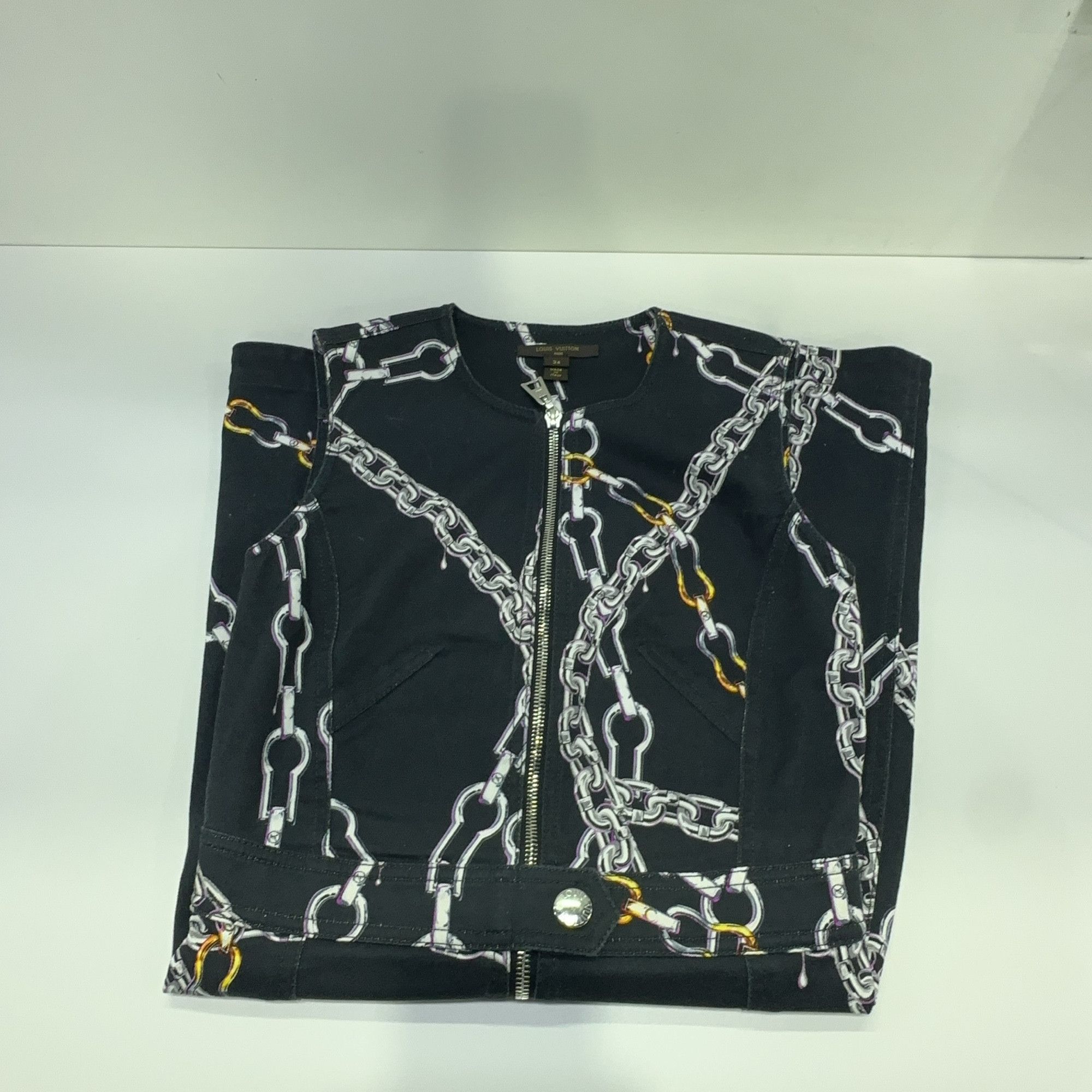 Louis Vuitton Louis Vuitton Chain Print Denim Dress 34 Size XS / US 0-2 / IT 36-38 - 6 Thumbnail