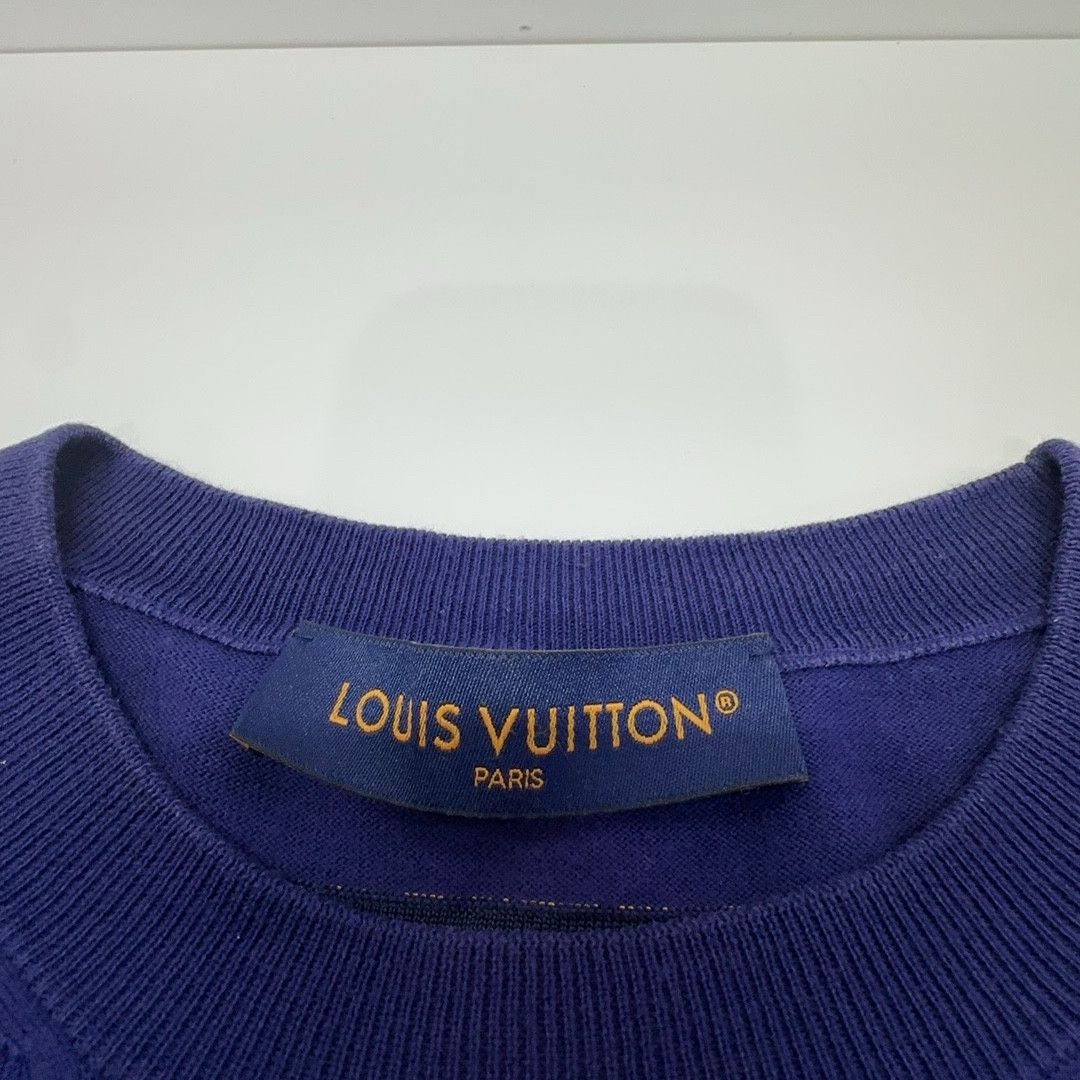 Louis Vuitton Louis Vuitton Script Logo FW22 Blue T-Shirt M Size US M / EU 48-50 / 2 - 3 Thumbnail
