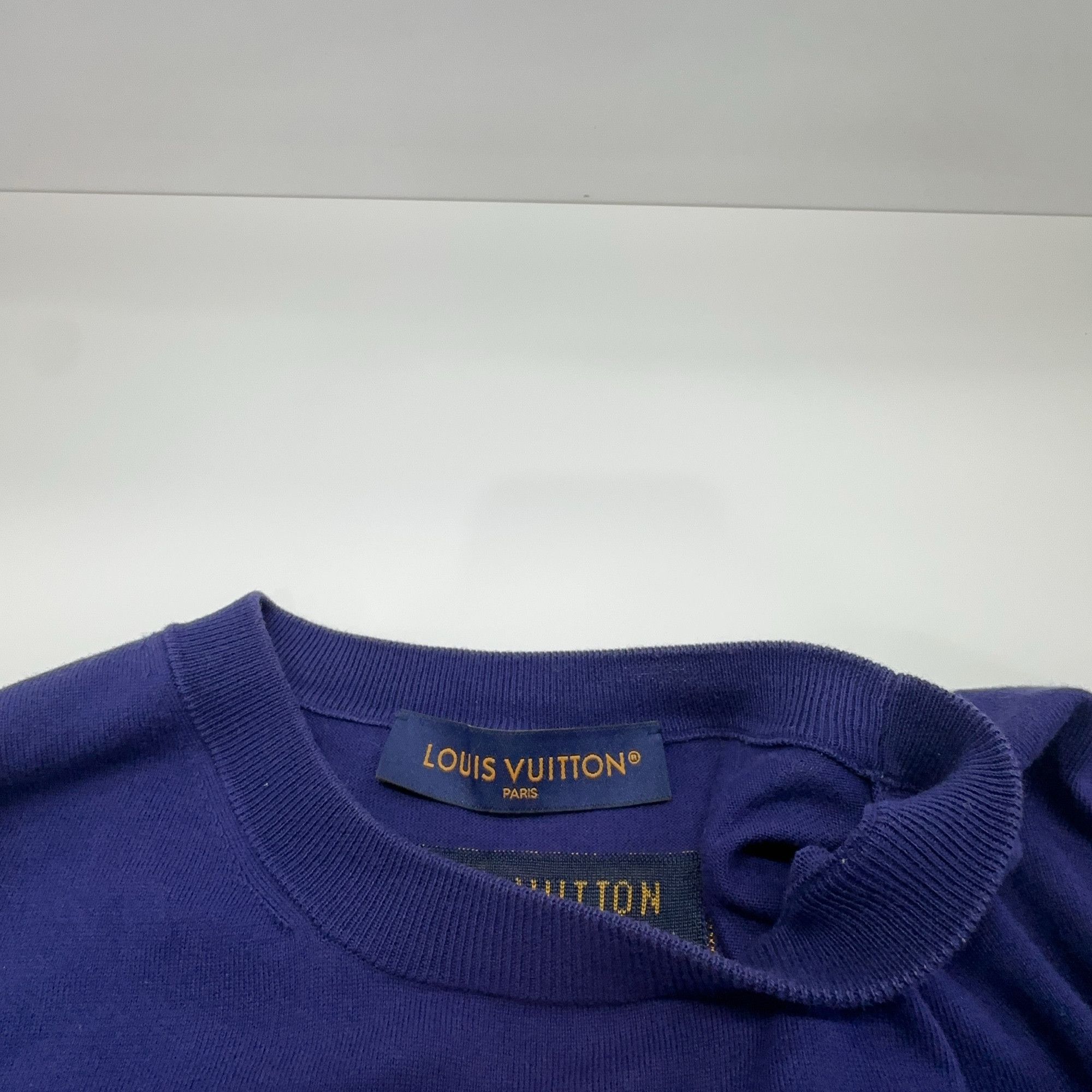 Louis Vuitton Louis Vuitton Script Logo FW22 Blue T-Shirt M Size US M / EU 48-50 / 2 - 6 Thumbnail
