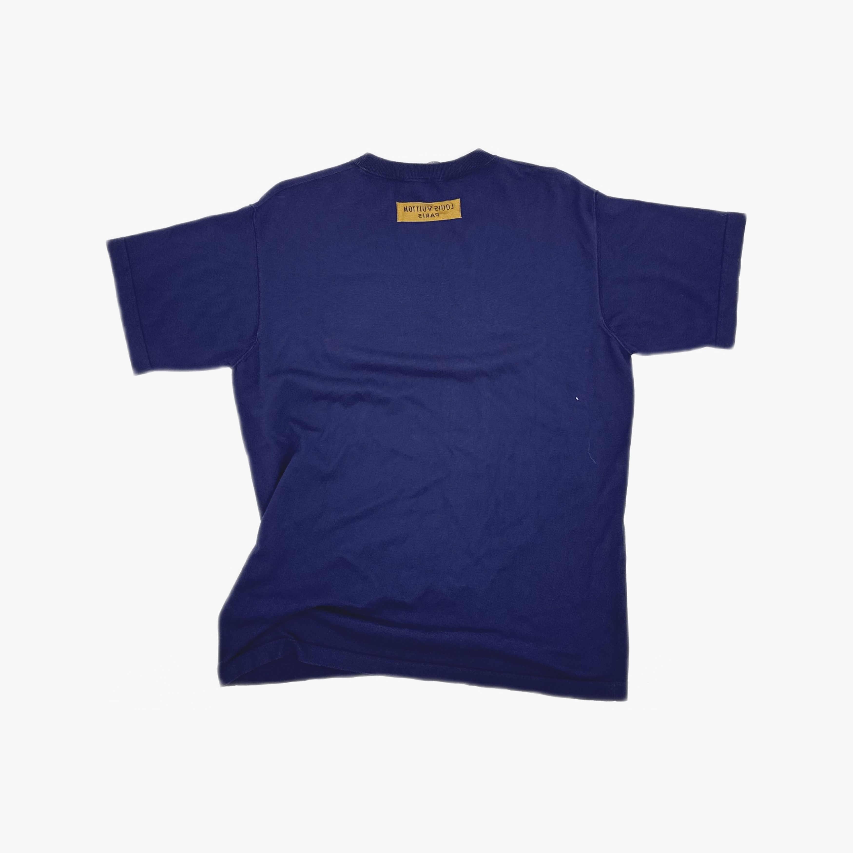 Louis Vuitton Louis Vuitton Script Logo FW22 Blue T-Shirt M Size US M / EU 48-50 / 2 - 2 Thumbnail