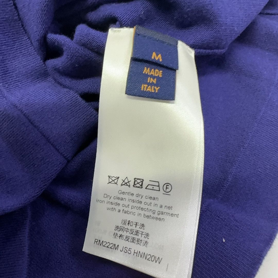 Louis Vuitton Louis Vuitton Script Logo FW22 Blue T-Shirt M Size US M / EU 48-50 / 2 - 4 Thumbnail