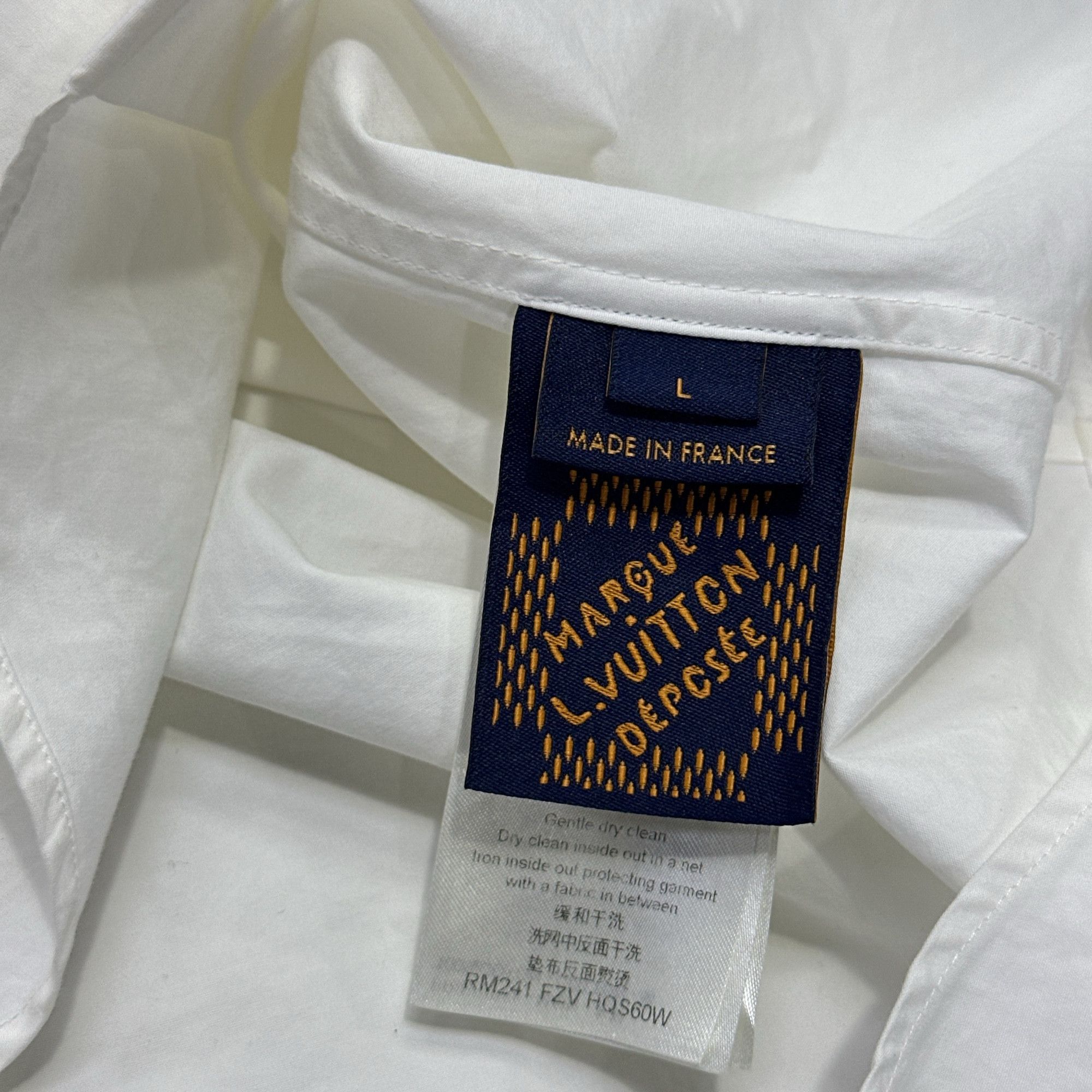 Louis Vuitton Louis Vuitton Solid Long Sleeve Shirt White L Size US L / EU 52-54 / 3 - 4 Thumbnail