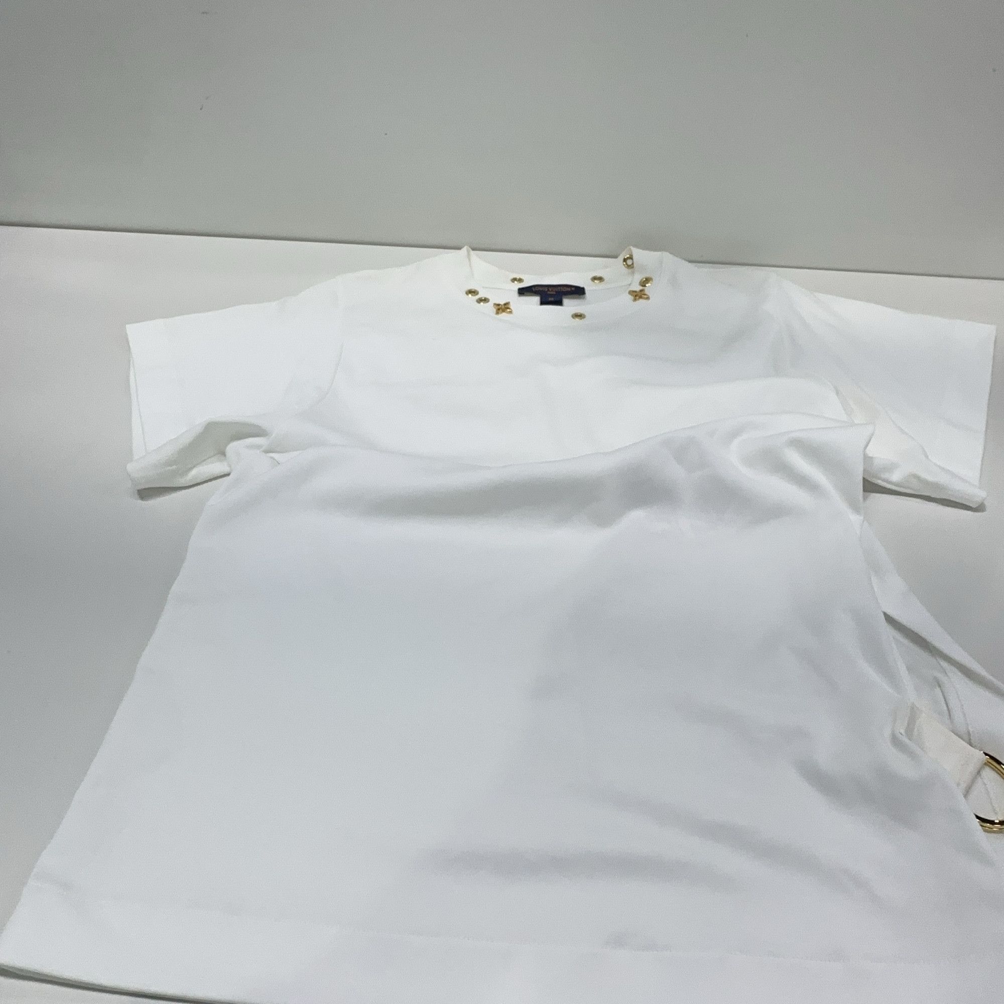 Louis Vuitton Louis Vuitton Gold Eyelet Collar T-Shirt M Size M / US 6-8 / IT 42-44 - 6 Thumbnail