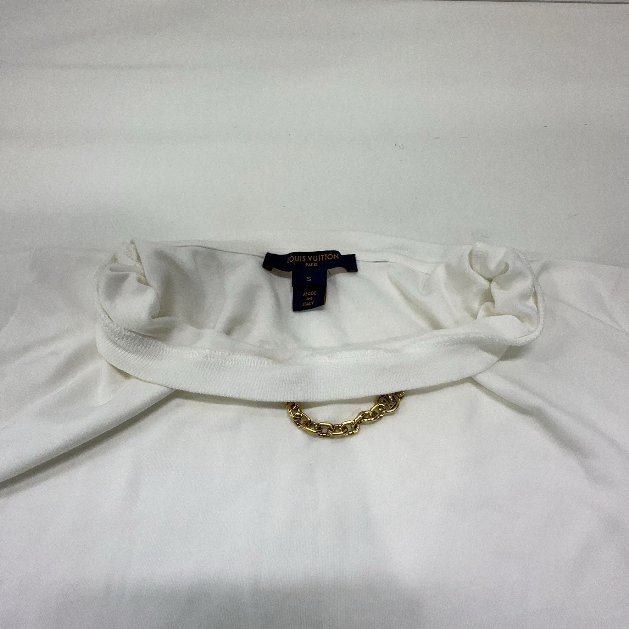 Louis Vuitton Louis Vuitton Chain Detail White T-Shirt S Size S / US 4 / IT 40 - 5 Thumbnail