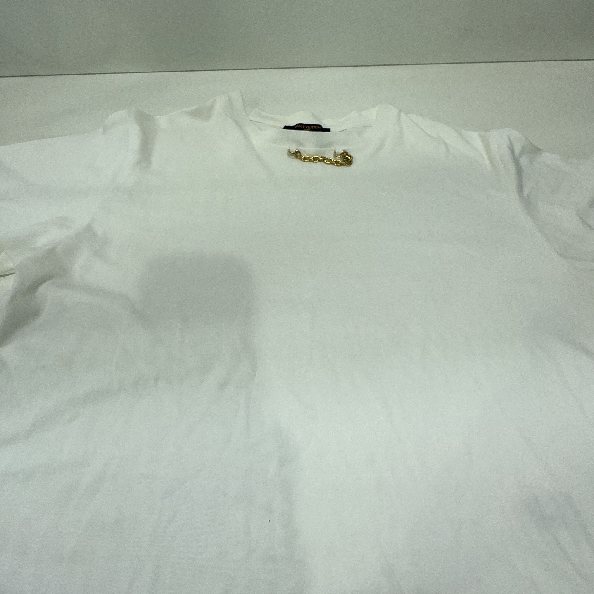 Louis Vuitton Louis Vuitton Chain Detail White T-Shirt S Size S / US 4 / IT 40 - 6 Thumbnail