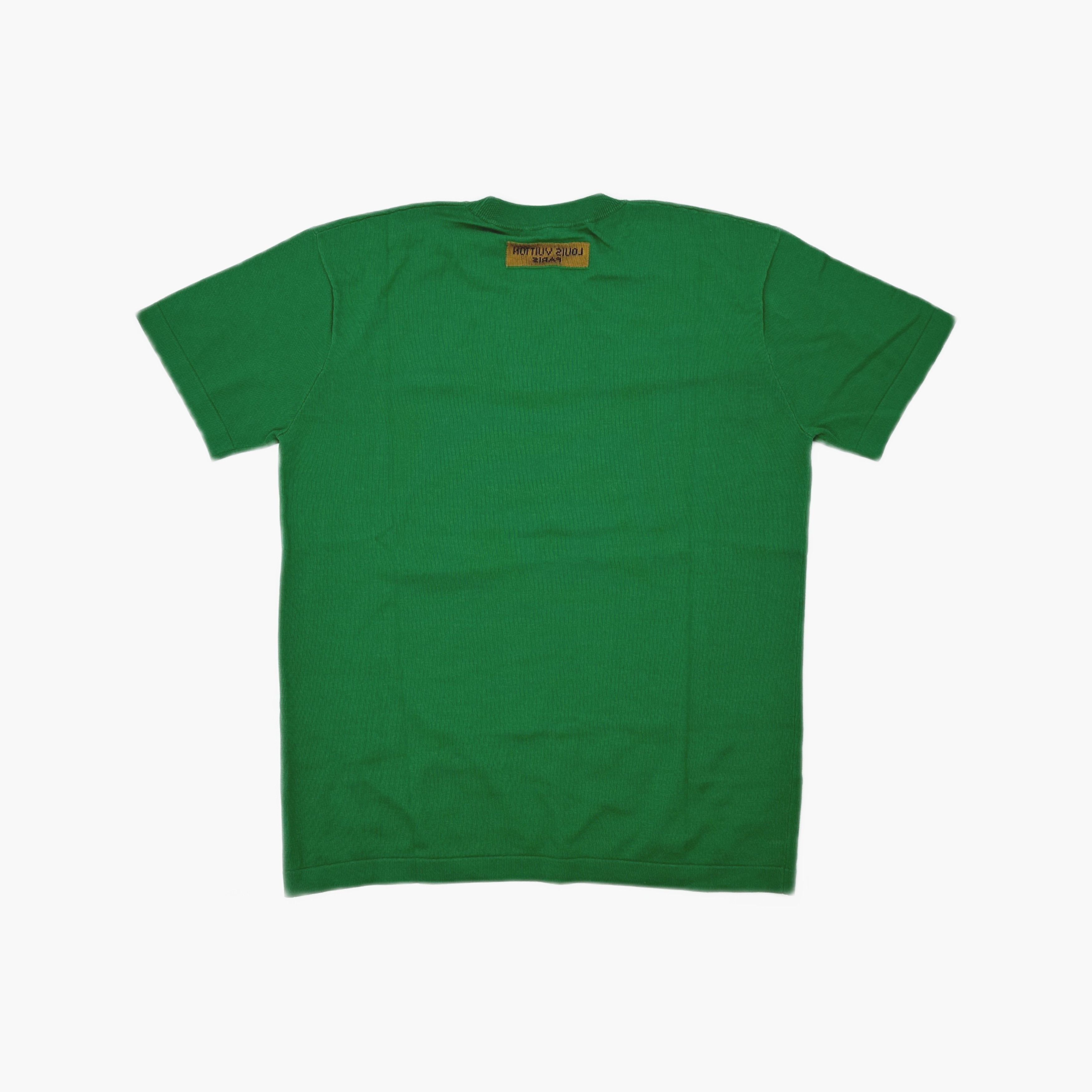 Louis Vuitton Louis Vuitton Green Logo Print T-Shirt M Size US M / EU 48-50 / 2 - 2 Thumbnail