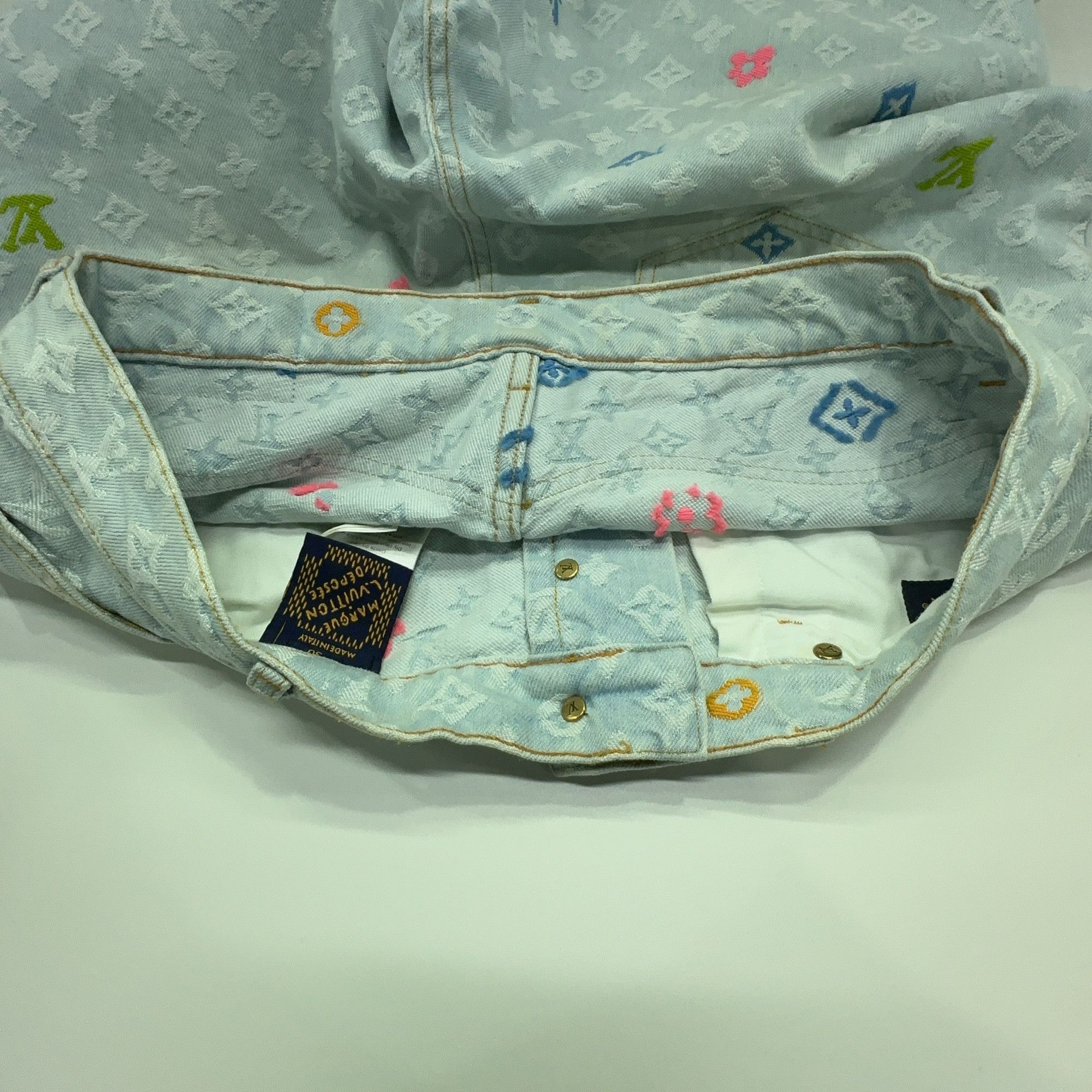 Louis Vuitton Louis Vuitton x Tyler Monogram Denim Jeans 30 Size US 30 / EU 46 - 5 Thumbnail