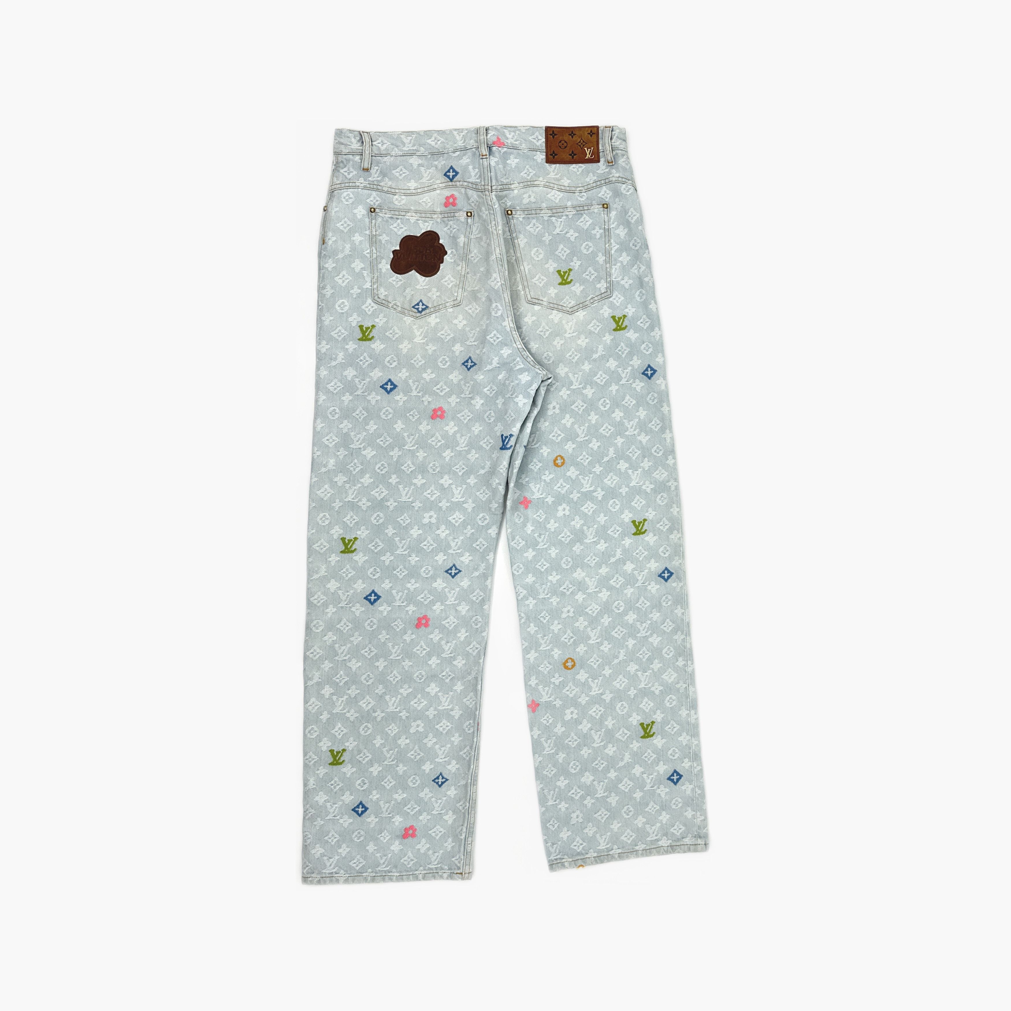 Louis Vuitton Louis Vuitton x Tyler Monogram Denim Jeans 30 Size US 30 / EU 46 - 2 Thumbnail