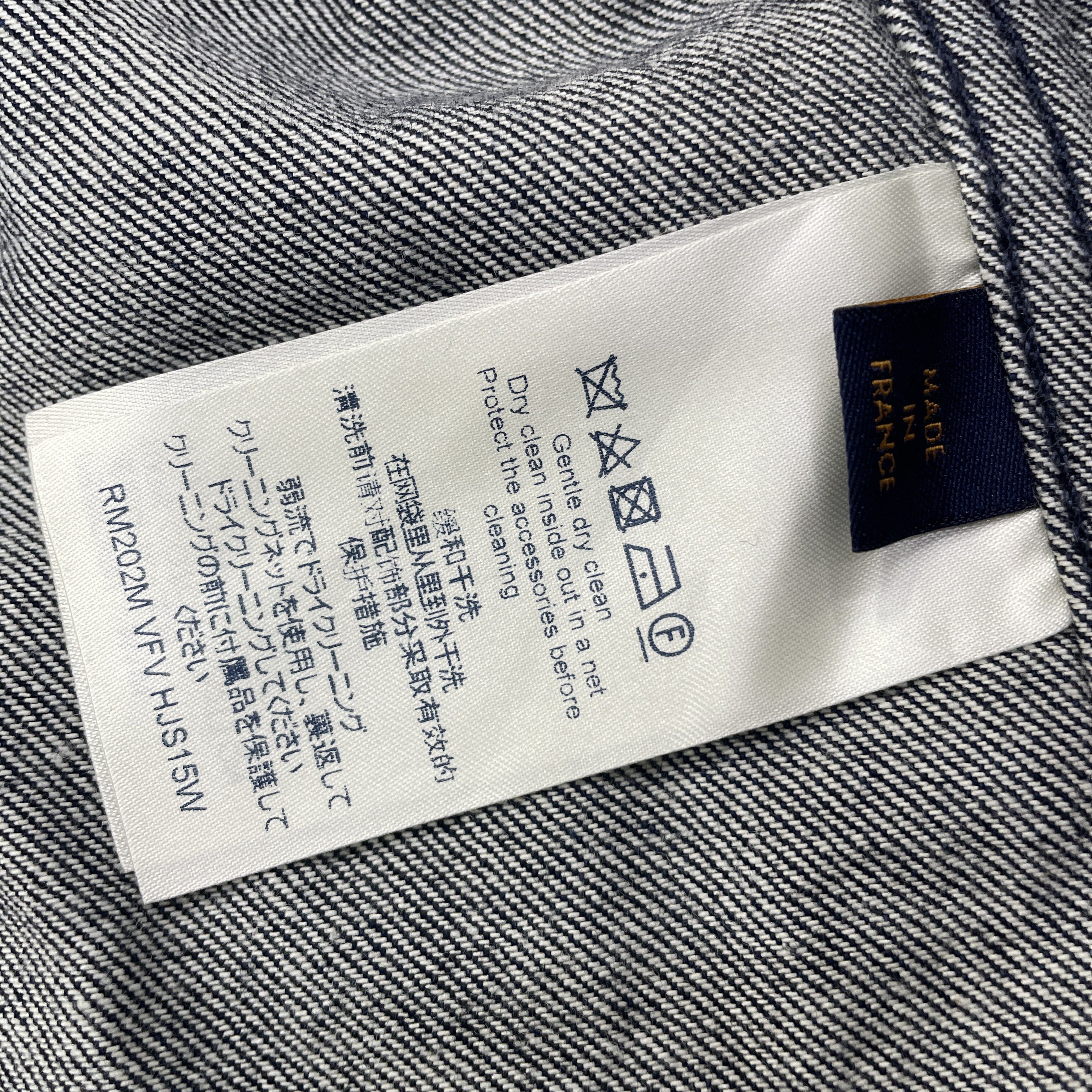 Louis Vuitton Louis Vuitton Leaf Print Denim Baseball Shirt Size L Size US L / EU 52-54 / 3 - 2 Thumbnail