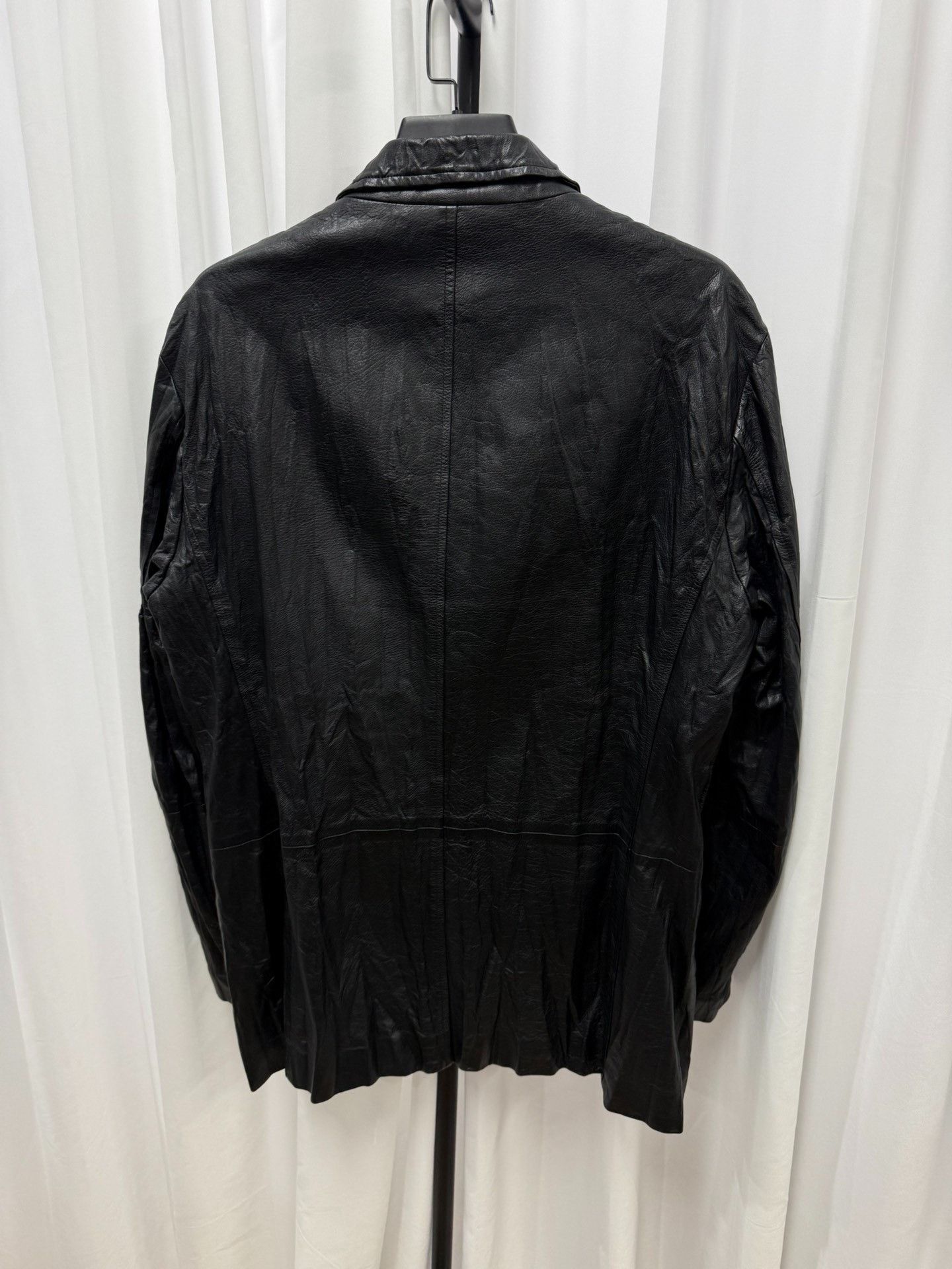 Issey Miyake Issey Miyake Black Pleated Cowhide Jacket Size US M / EU 48-50 / 2 - 7 Thumbnail