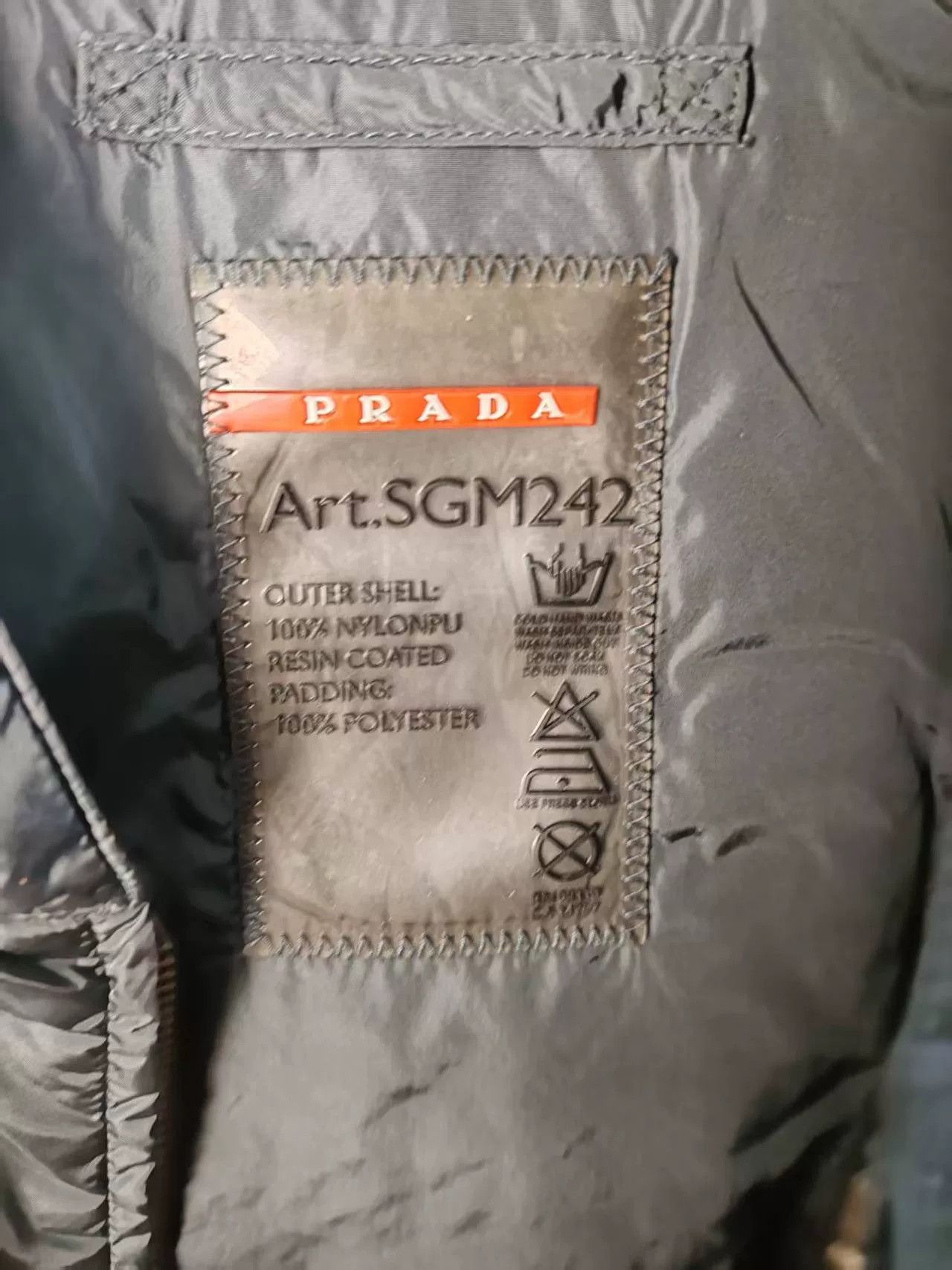 Prada Prada Black Cotton Jacket with Metal Logo Size US M / EU 48-50 / 2 - 4 Thumbnail