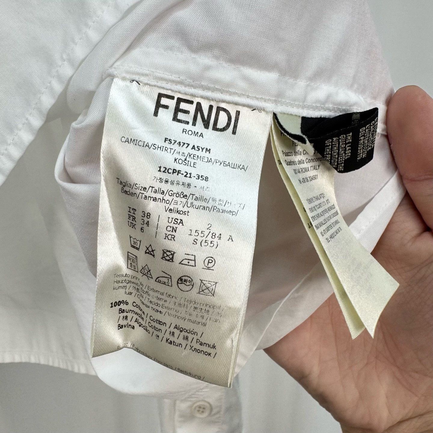 Fendi Fendi Embroidered Letter Shirt Jacket Size S / US 4 / IT 40 - 6 Thumbnail