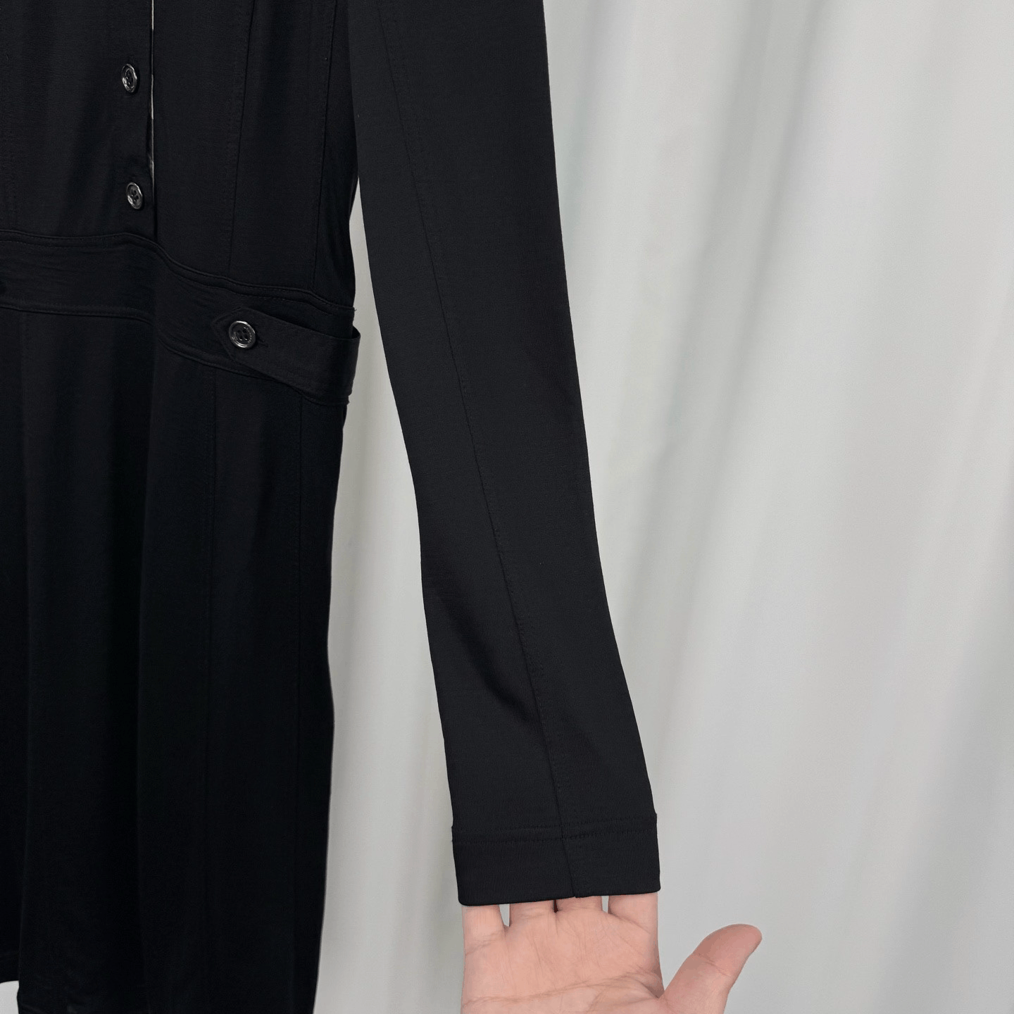 Burberry Burberry Black Epaulet Wool Dress Size M / US 6-8 / IT 42-44 - 4 Thumbnail