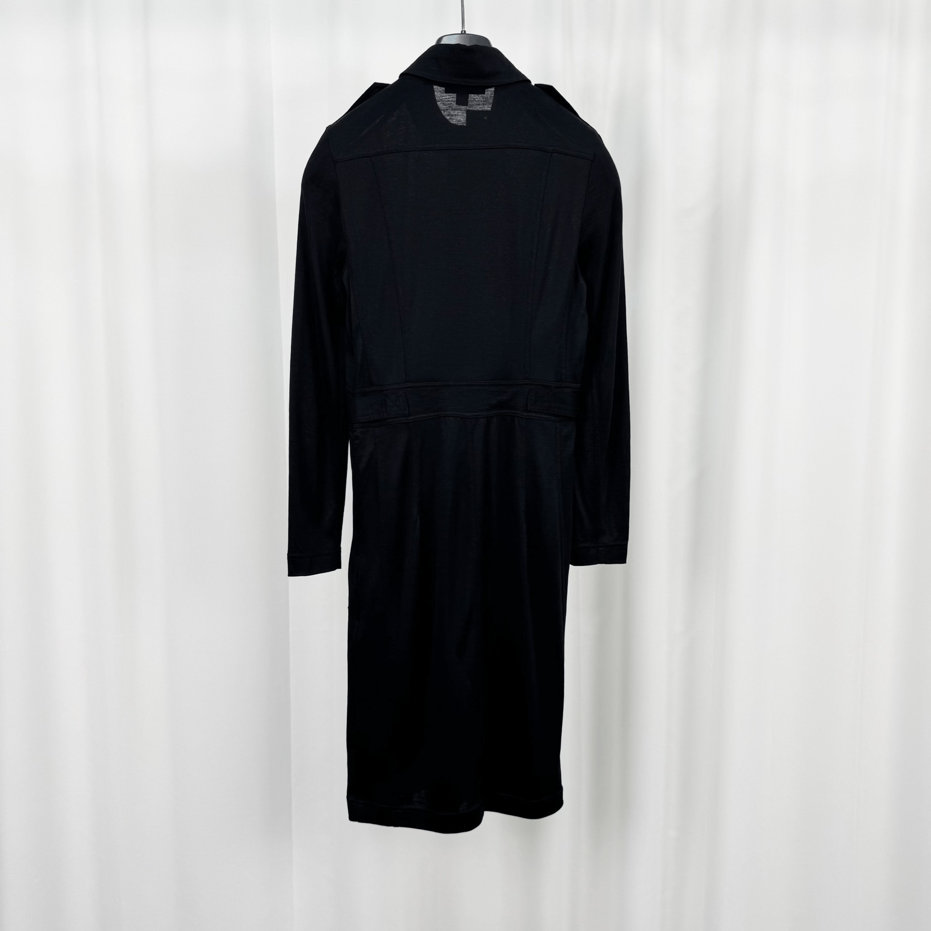 Burberry Burberry Black Epaulet Wool Dress Size M / US 6-8 / IT 42-44 - 2 Thumbnail