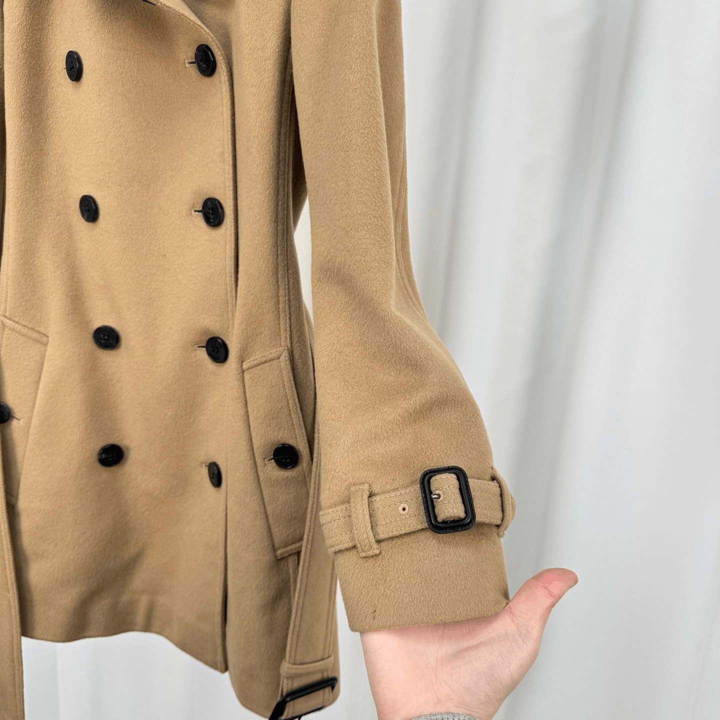 Burberry Burberry Camel Wool Double-Breasted Coat Size M / US 6-8 / IT 42-44 - 4 Thumbnail