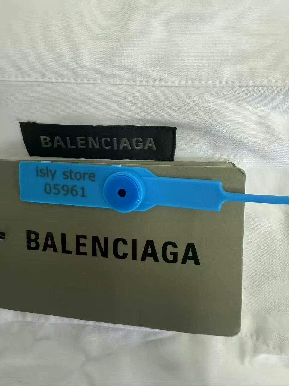Balenciaga Balenciaga Solid Logo Embroidered Collared Shirt Size M / US 6-8 / IT 42-44 - 4 Thumbnail