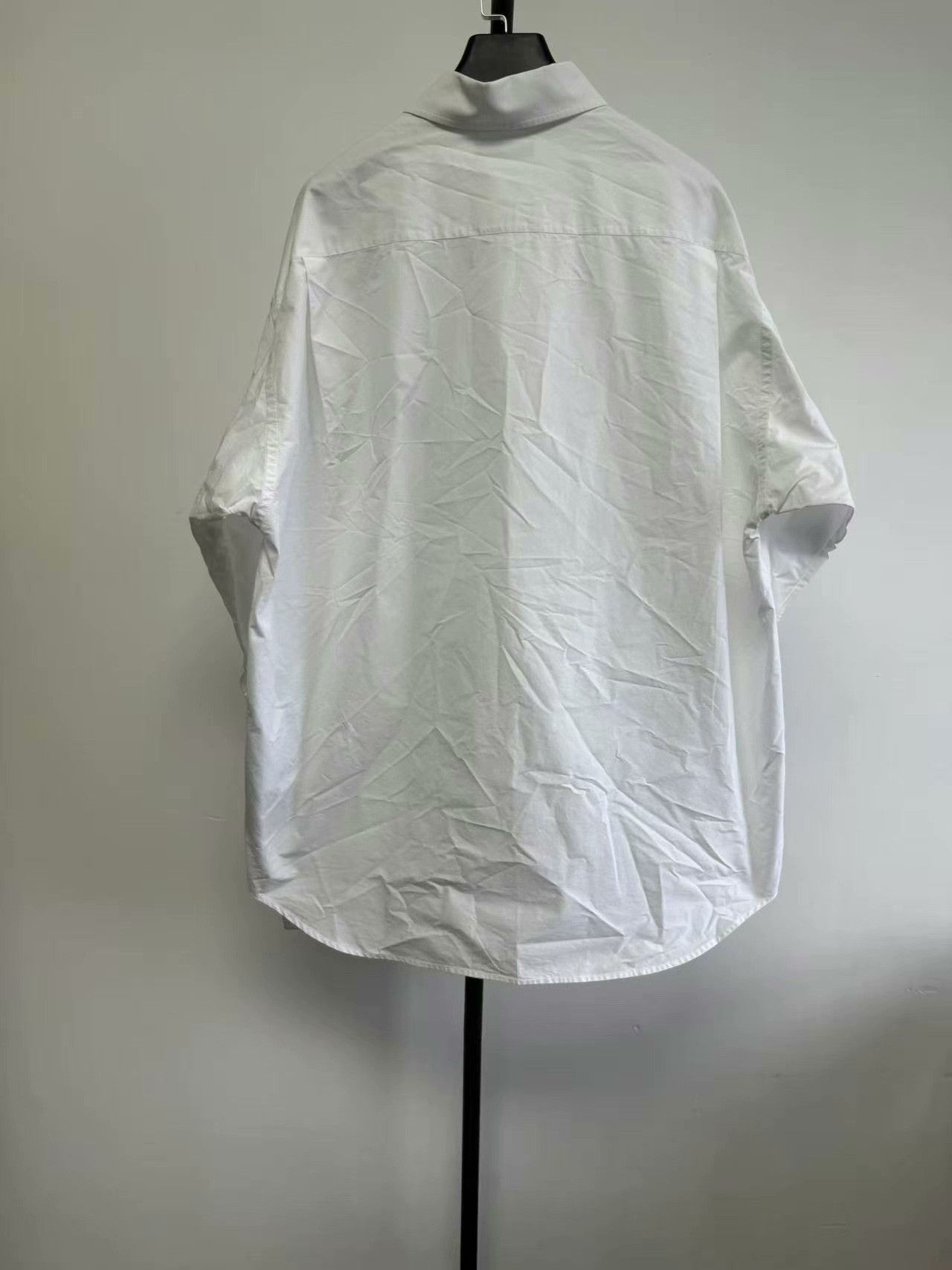 Balenciaga Balenciaga Solid Logo Embroidered Collared Shirt Size M / US 6-8 / IT 42-44 - 2 Thumbnail