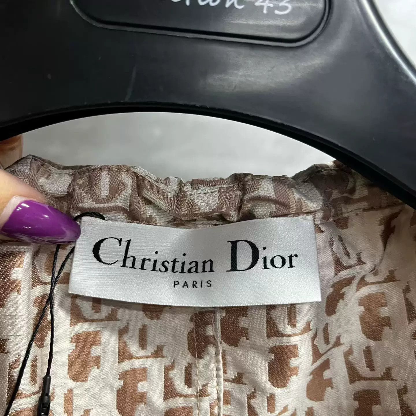 Dior Dior Beige Logo Print Zip Jacket Size M / US 6-8 / IT 42-44 - 2 Thumbnail